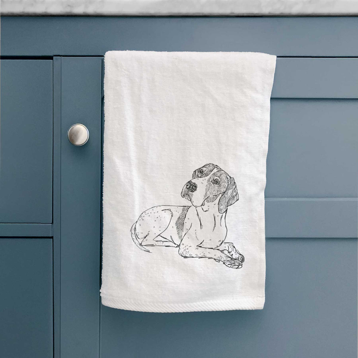 Doodled Madeline the English Pointer Decorative Hand Towel
