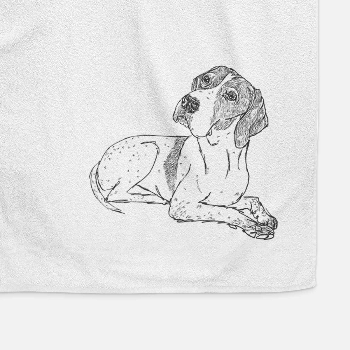 Doodled Madeline the English Pointer Decorative Hand Towel