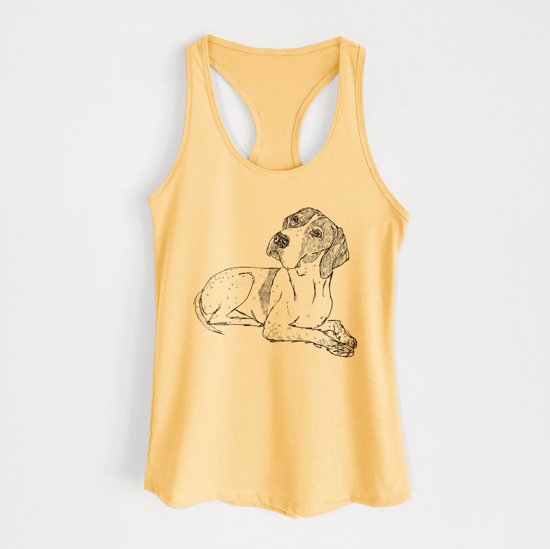 Doodled Madeline the English Pointer - Women's Racerback Tanktop