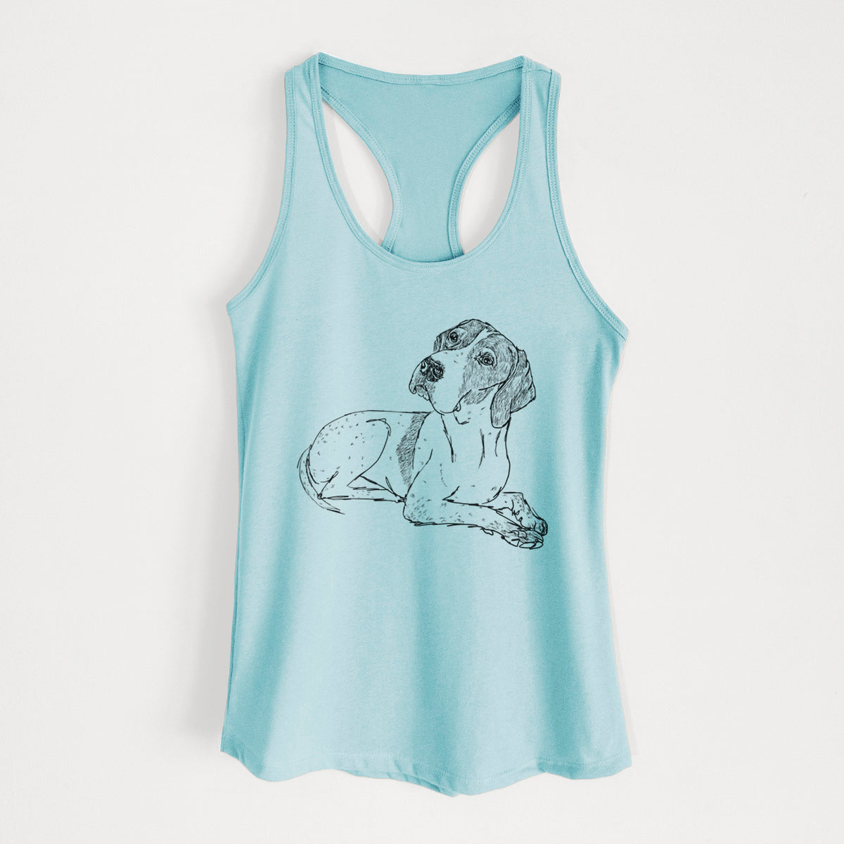 Doodled Madeline the English Pointer - Women&#39;s Racerback Tanktop