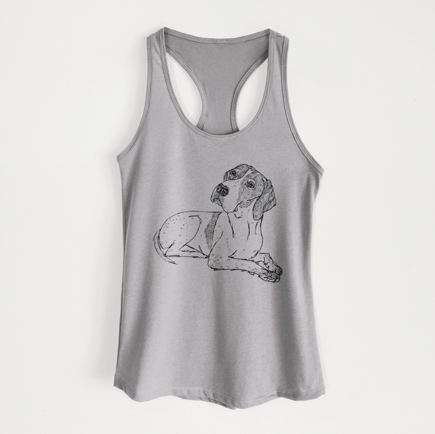 Doodled Madeline the English Pointer - Women's Racerback Tanktop