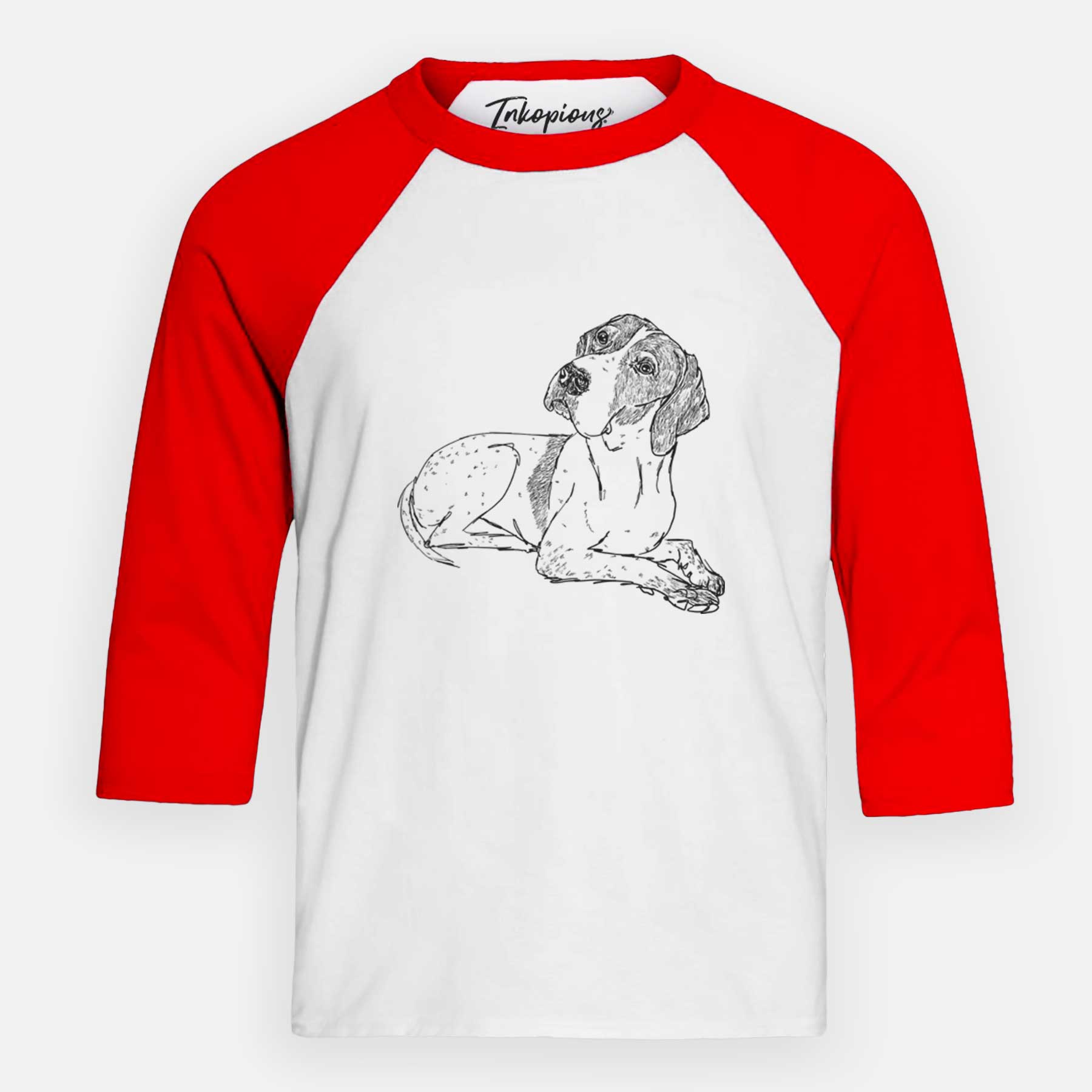 Doodled Madeline the English Pointer - Youth 3/4 Long Sleeve