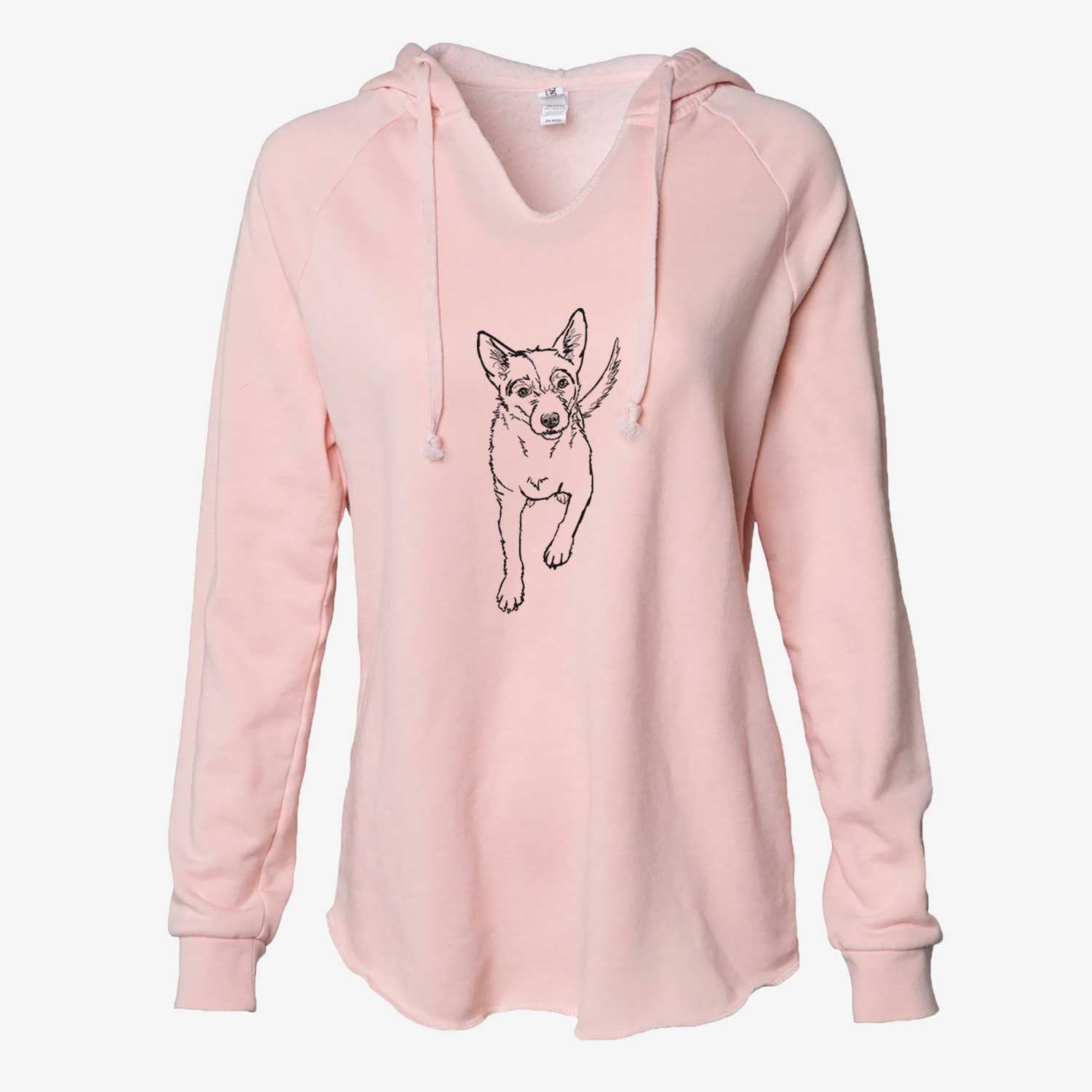 Doodled Maevis the Terrier Mix - Cali Wave Hooded Sweatshirt