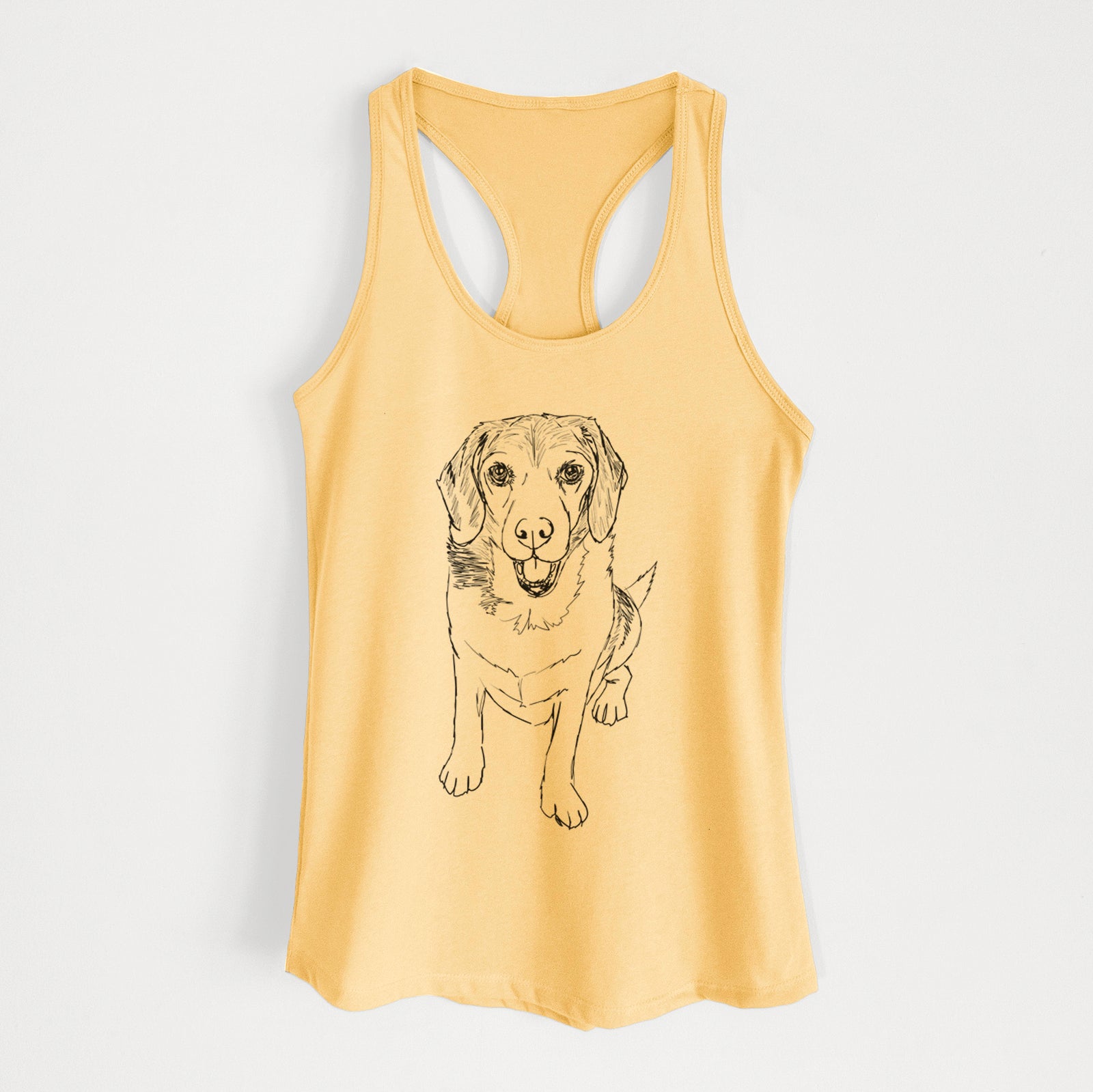 Doodled Maggie the Beagle - Women's Racerback Tanktop