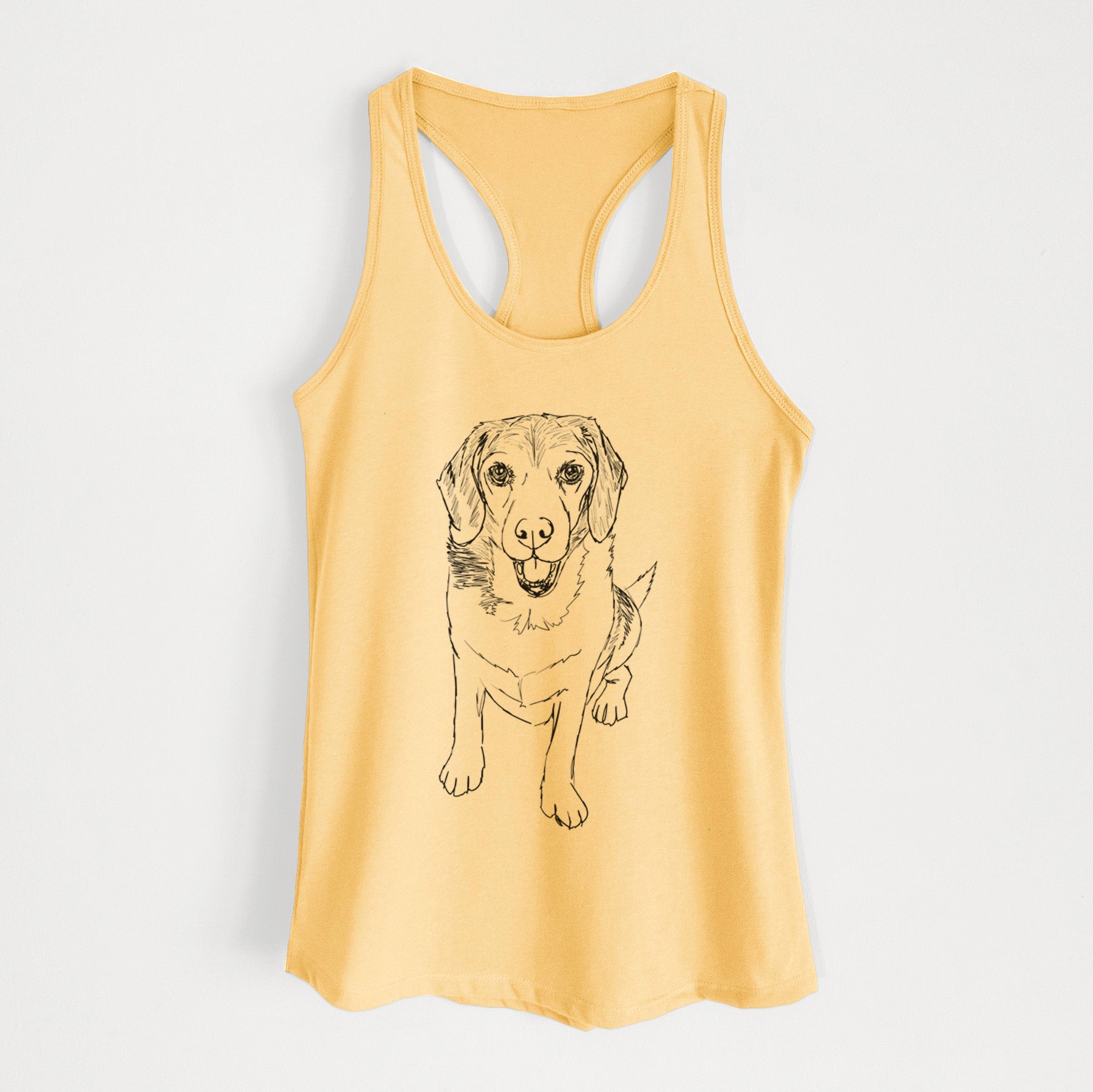 Doodled Maggie the Beagle - Women's Racerback Tanktop