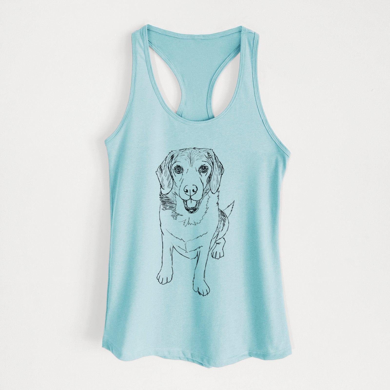 Doodled Maggie the Beagle - Women's Racerback Tanktop