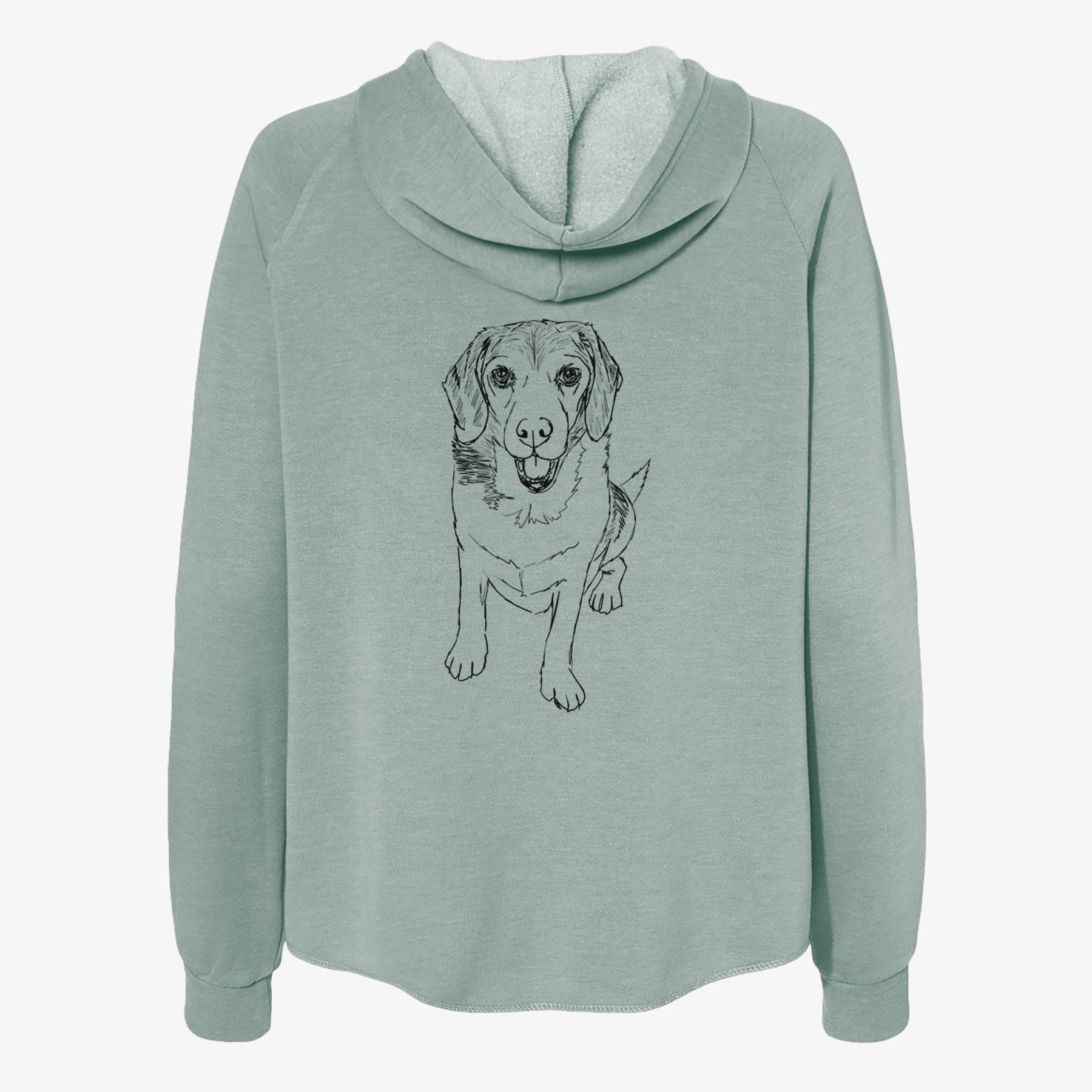 Doodled Maggie the Beagle - Women's Cali Wave Zip-Up Sweatshirt