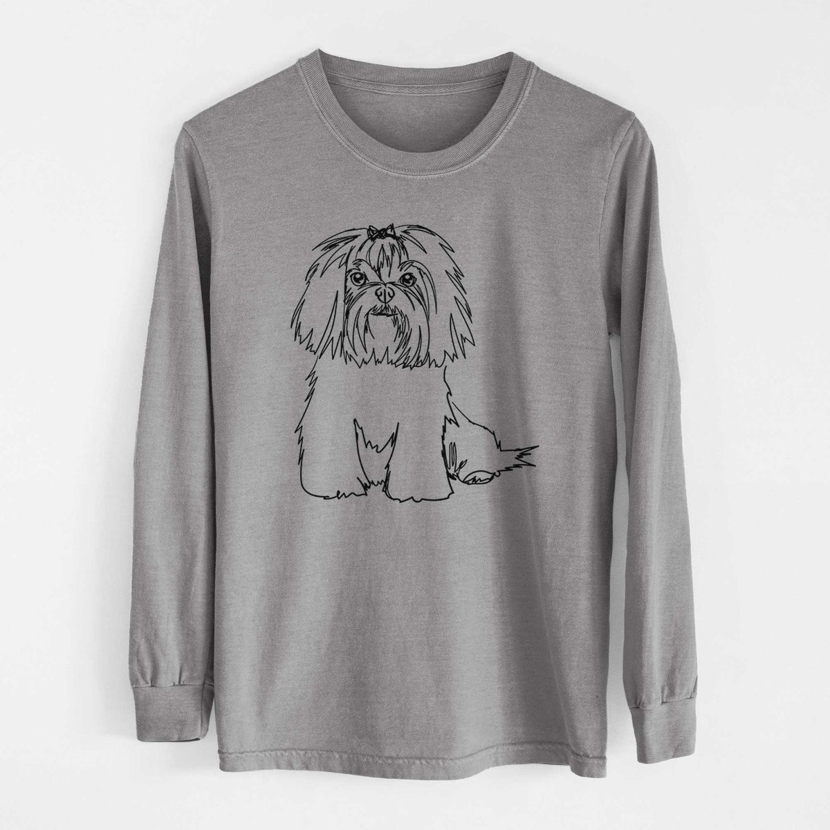 Doodled Maltese - Heavyweight 100% Cotton Long Sleeve
