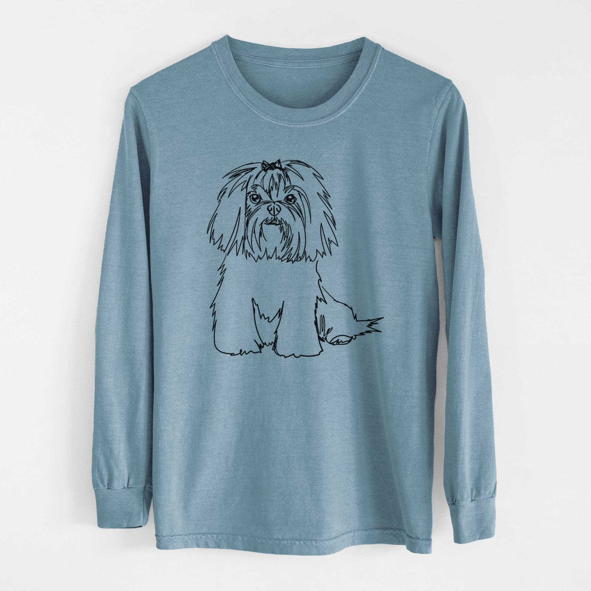 Doodled Maltese - Heavyweight 100% Cotton Long Sleeve