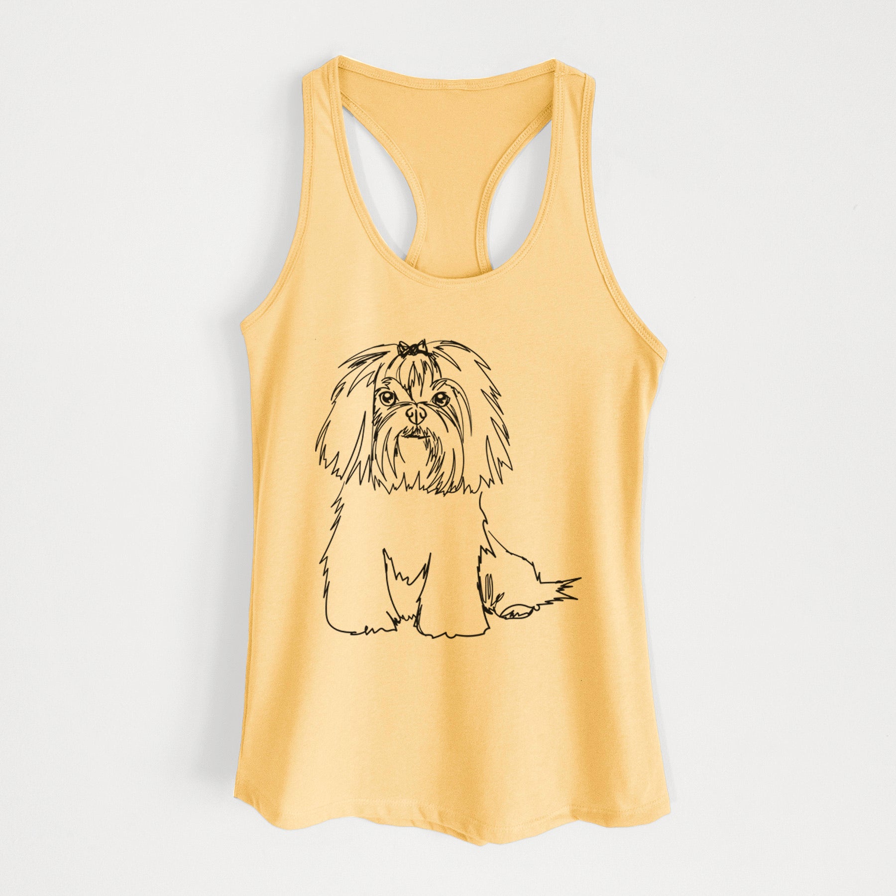 Doodled Maltese - Women's Racerback Tanktop