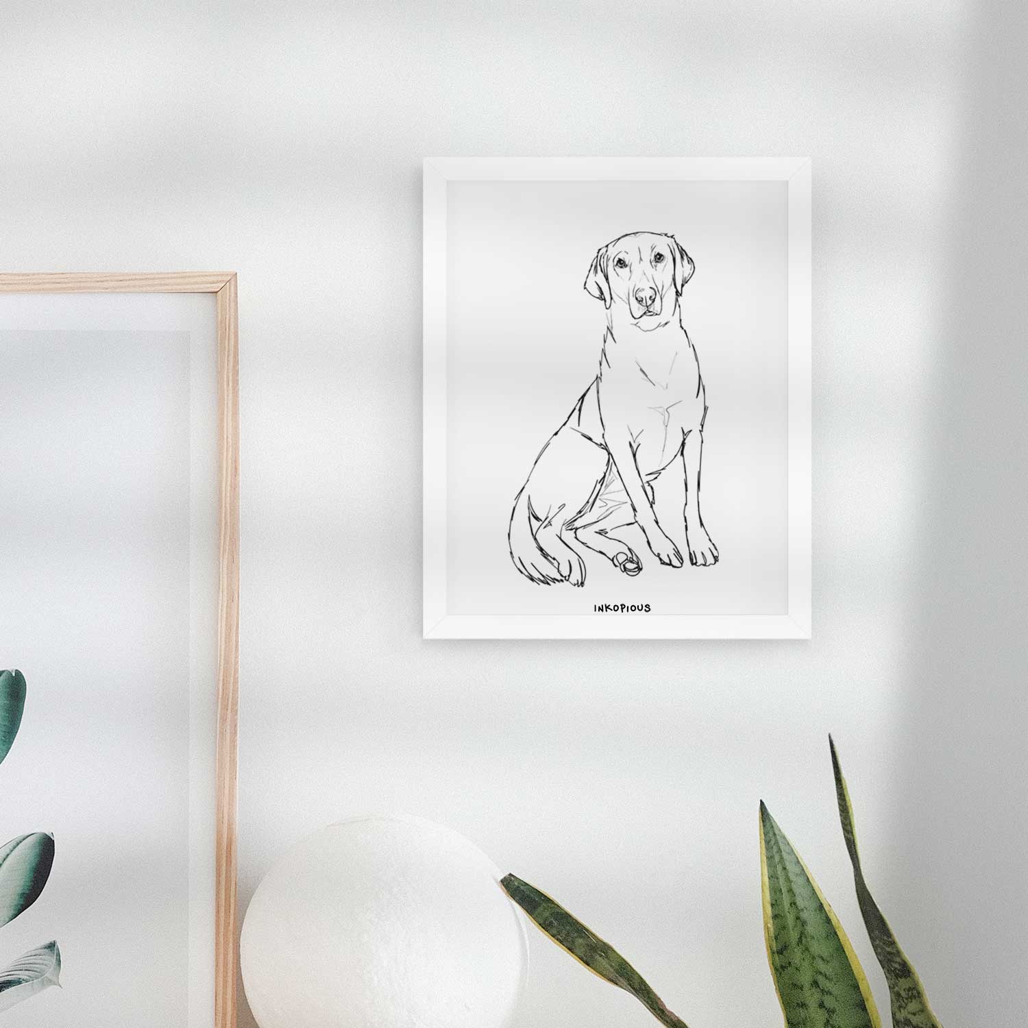 Doodled Mango the Lab Mix Art Print