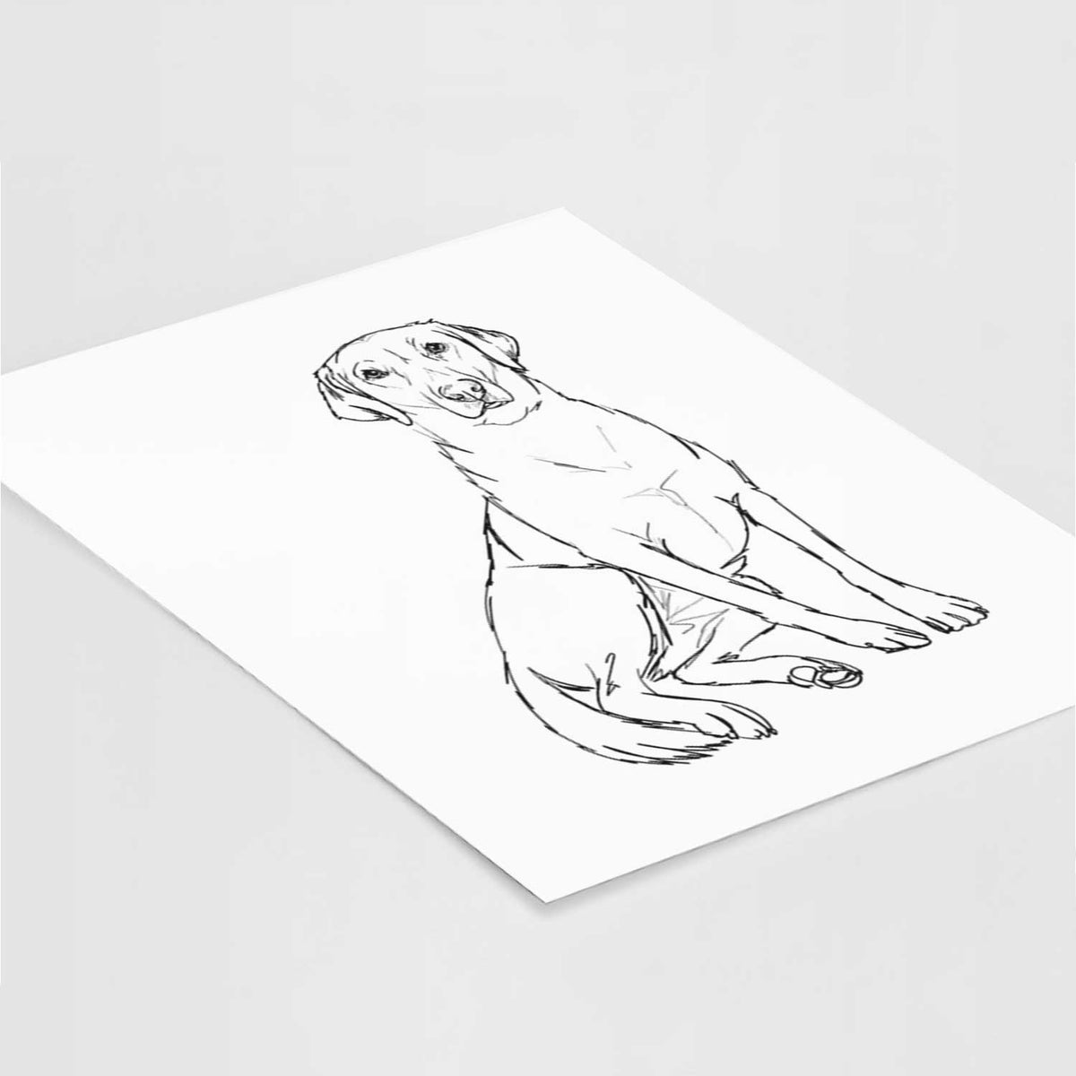 Doodled Mango the Lab Mix Art Print