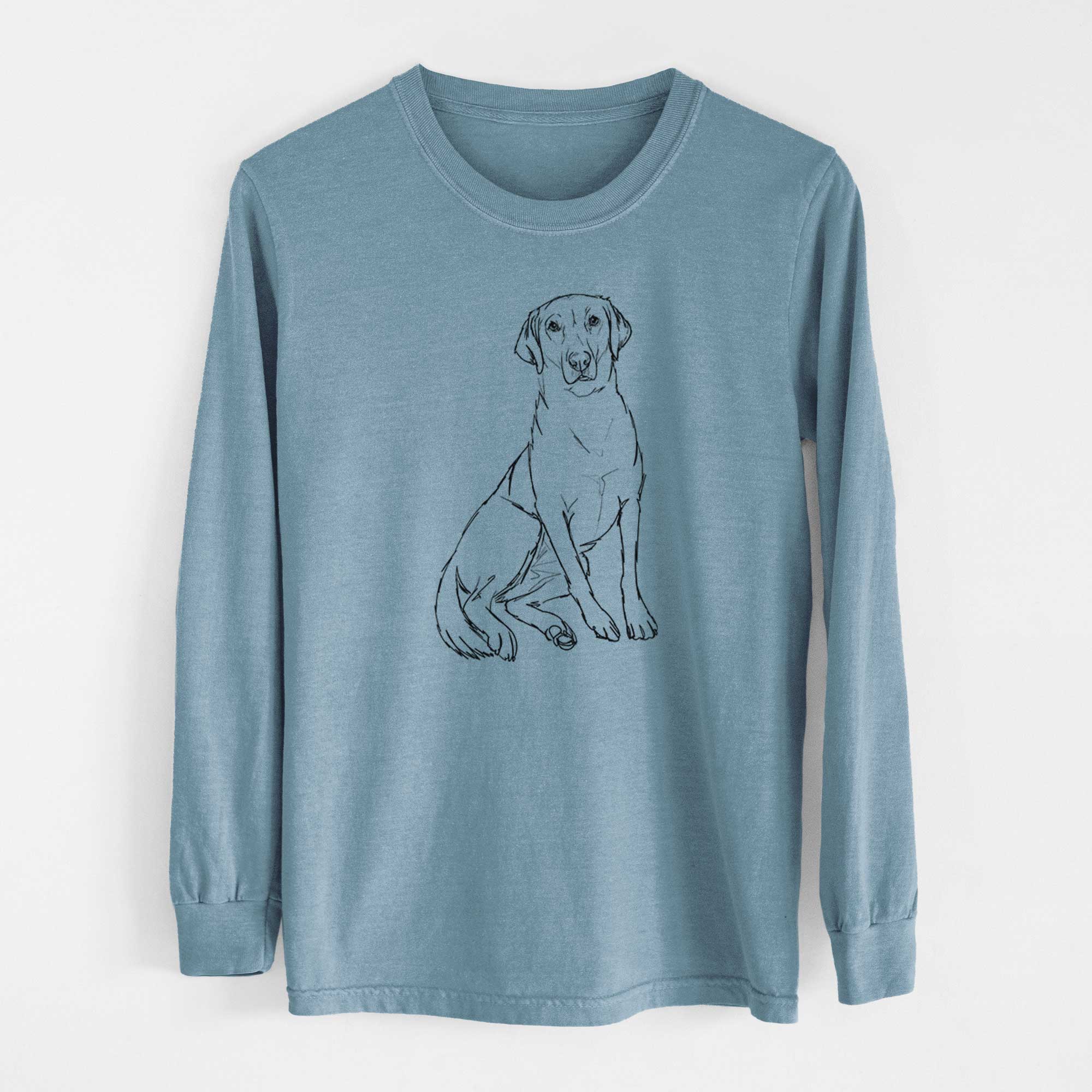 Doodled Mango the Lab Mix - Heavyweight 100% Cotton Long Sleeve