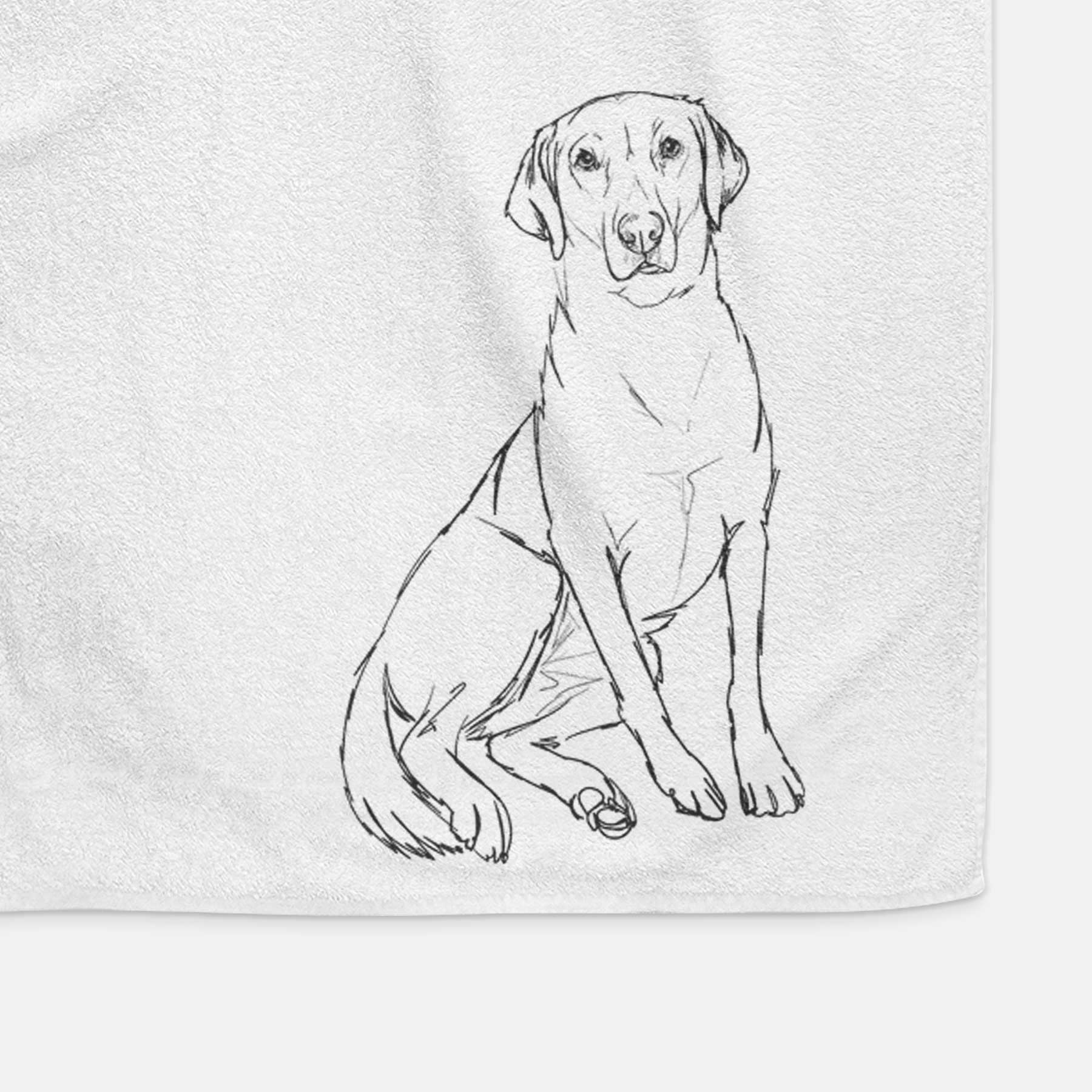 Doodled Mango the Lab Mix Decorative Hand Towel