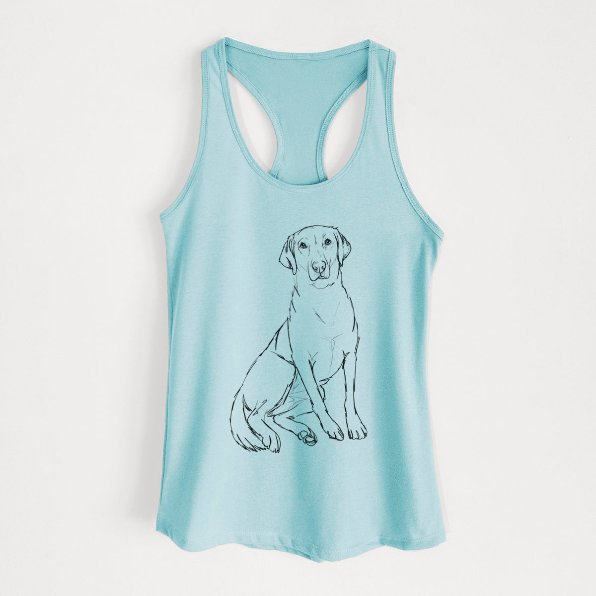 Doodled Mango the Lab Mix - Women&#39;s Racerback Tanktop