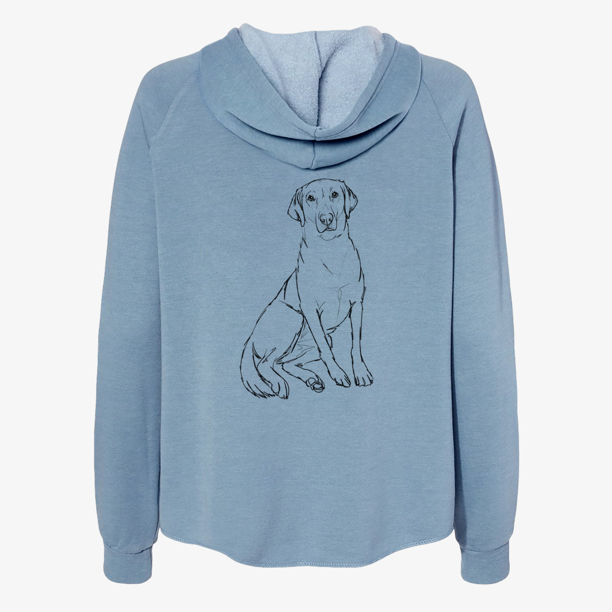 Doodled Mango the Lab Mix - Women's Cali Wave Zip-Up Sweatshirt