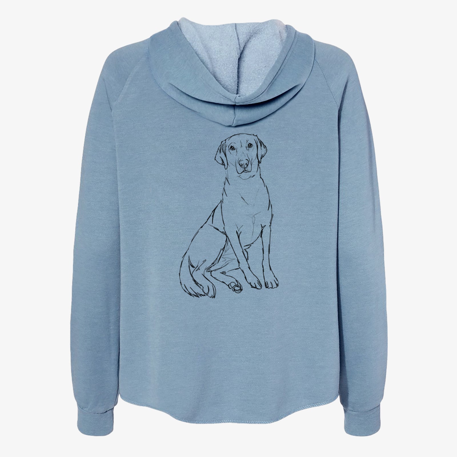 Doodled Mango the Lab Mix - Women's Cali Wave Zip-Up Sweatshirt