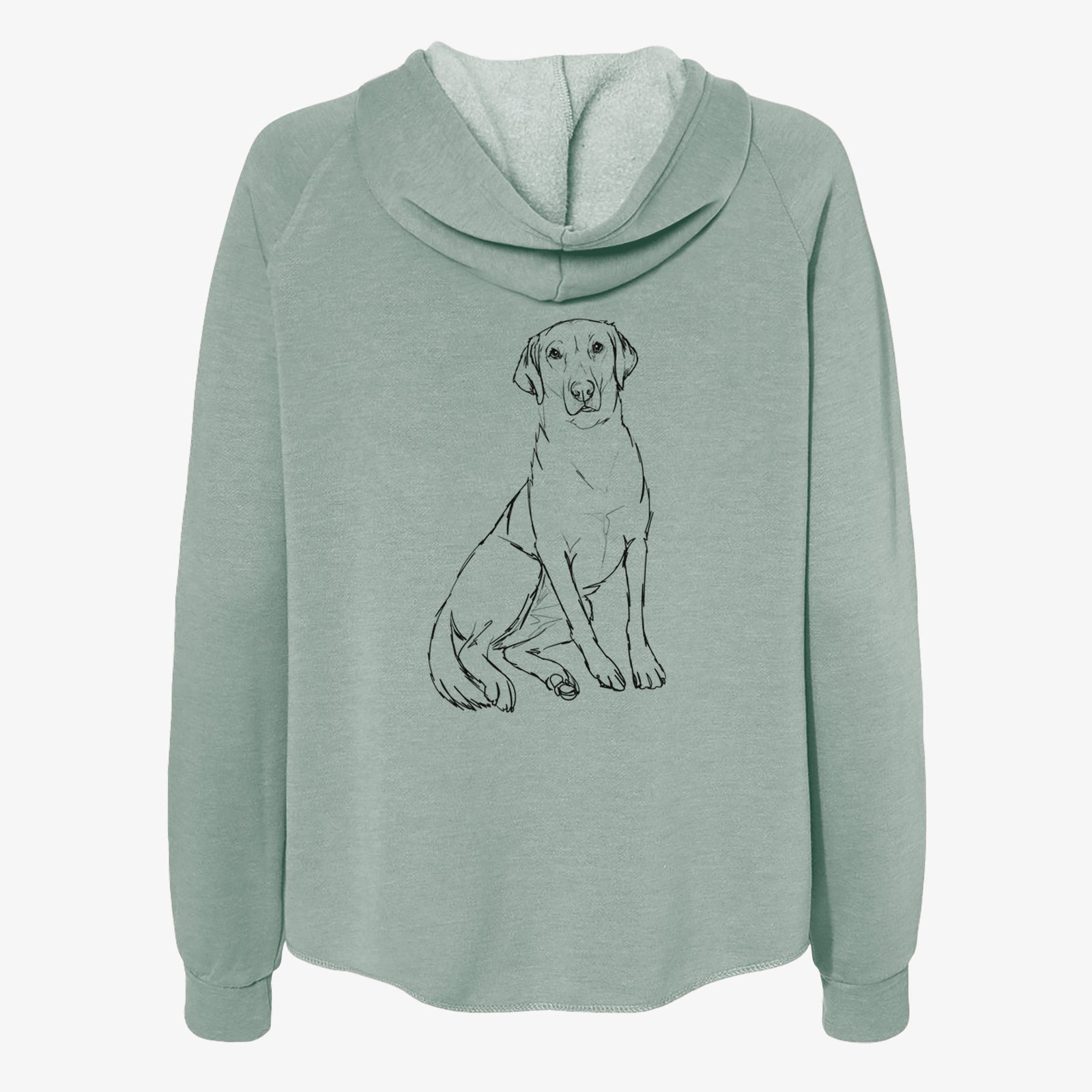 Doodled Mango the Lab Mix - Women's Cali Wave Zip-Up Sweatshirt