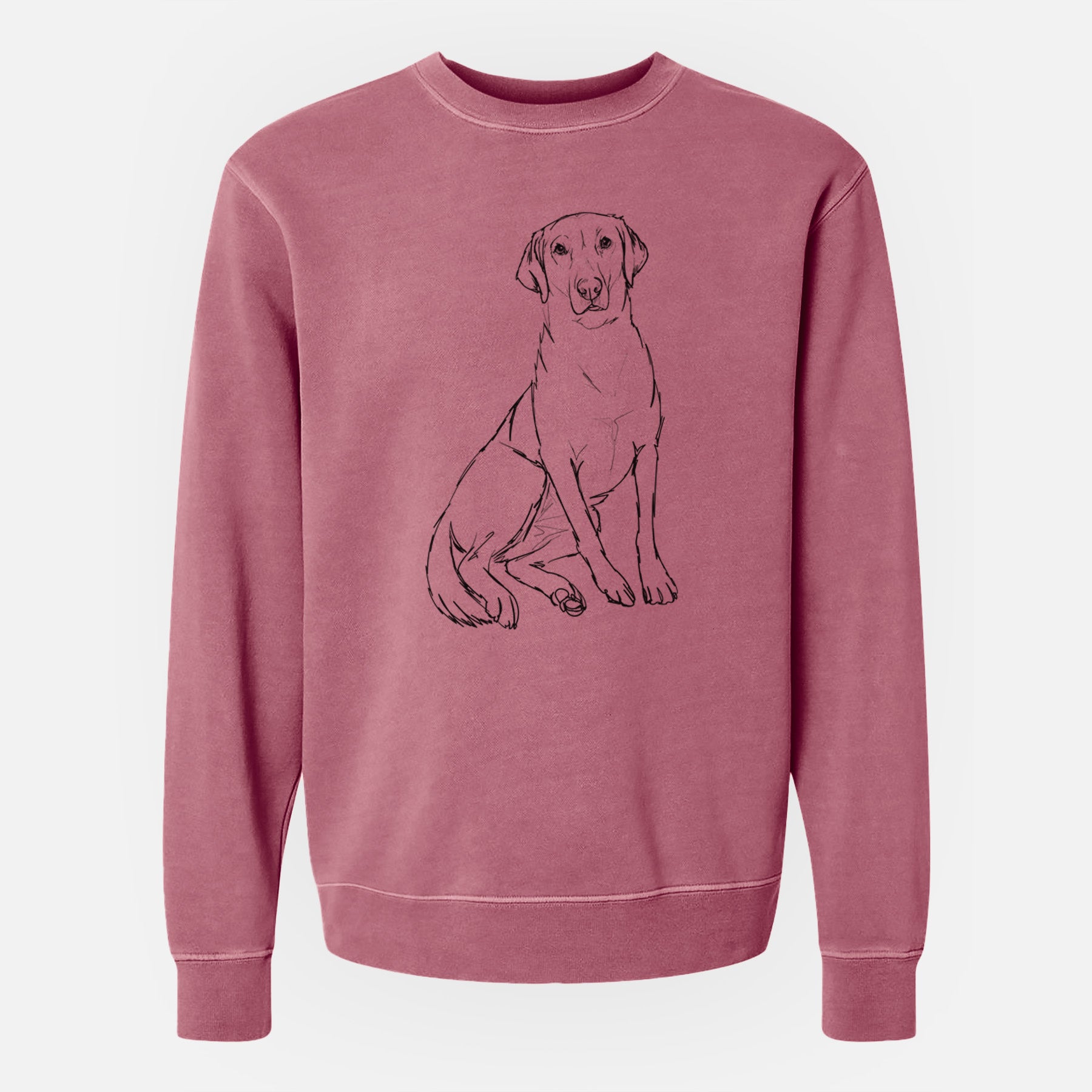 Doodled Mango the Lab Mix - Unisex Pigment Dyed Crew Sweatshirt