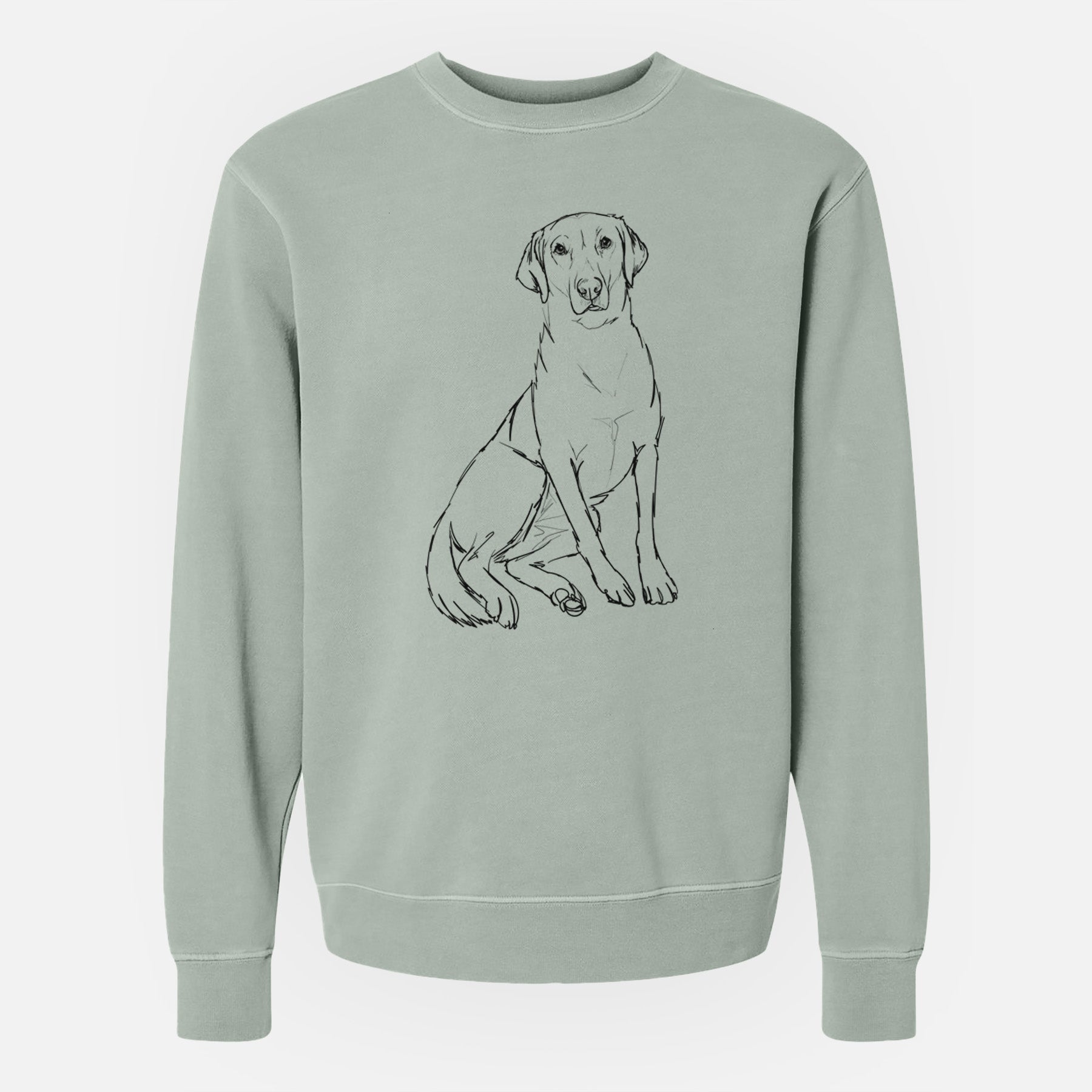 Doodled Mango the Lab Mix - Unisex Pigment Dyed Crew Sweatshirt