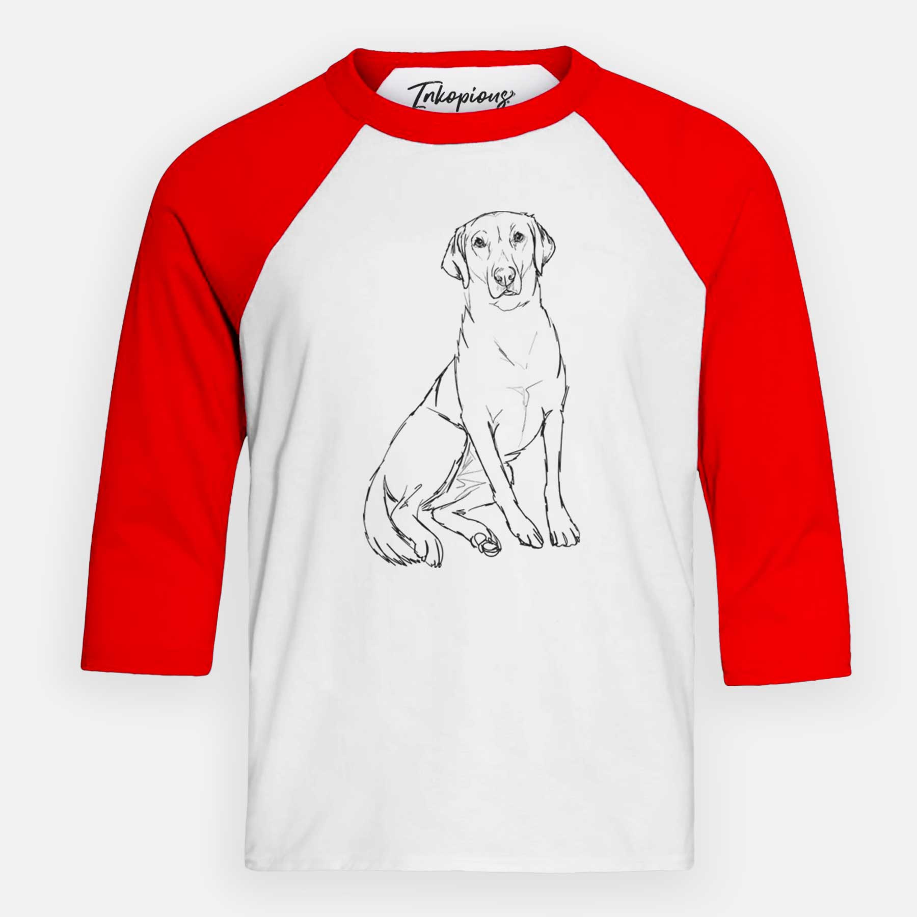 Doodled Mango the Lab Mix - Youth 3/4 Long Sleeve