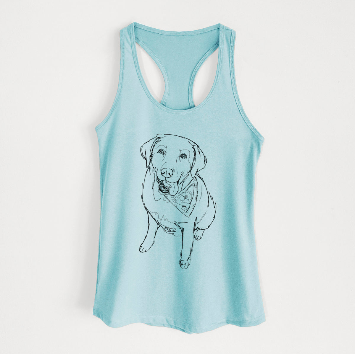 Doodled Maple the Yellow Lab - Women&#39;s Racerback Tanktop