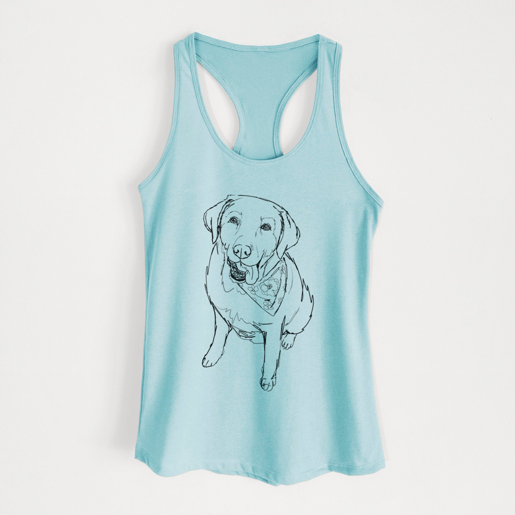 Doodled Maple the Yellow Lab - Women's Racerback Tanktop