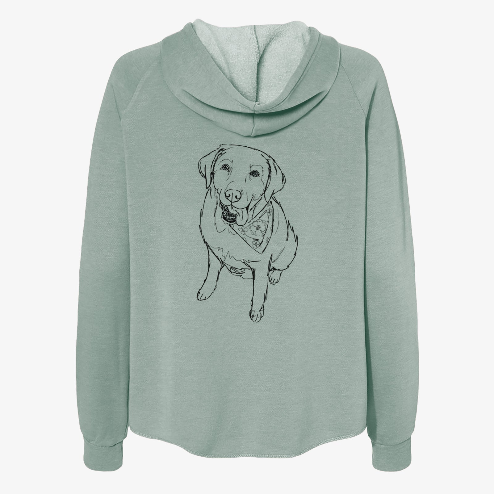 Doodled Maple the Yellow Lab - Women's Cali Wave Zip-Up Sweatshirt