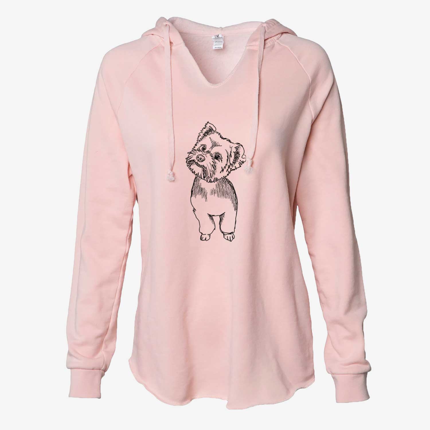 Doodled Margie Mae the Yorkshire Terrier - Cali Wave Hooded Sweatshirt