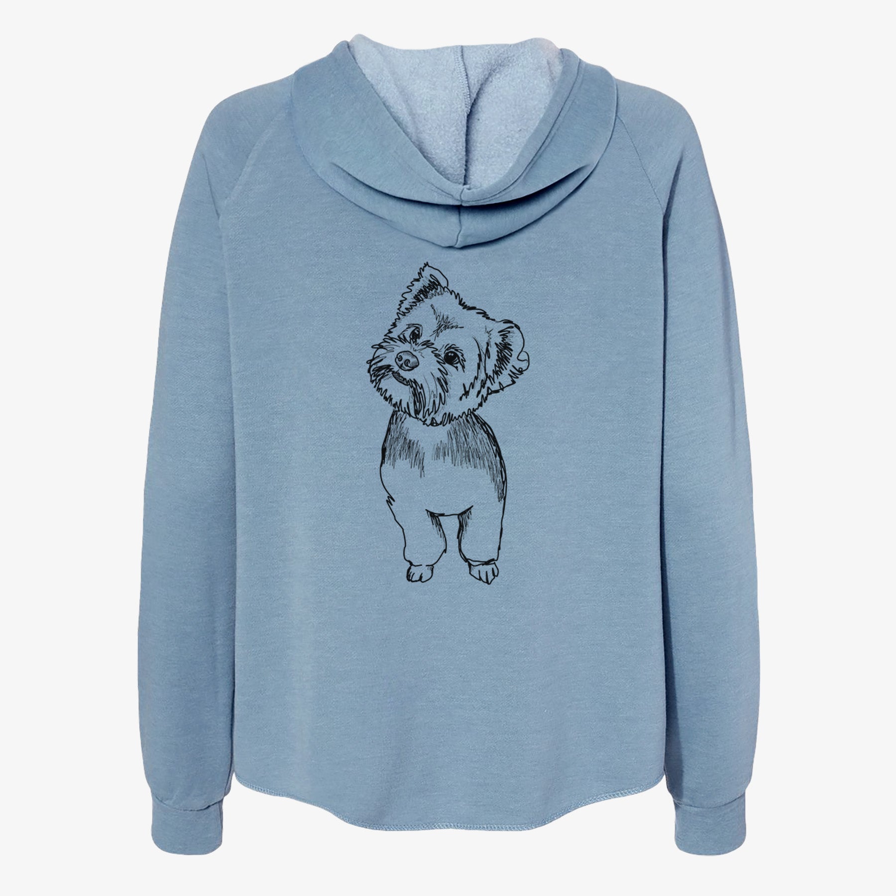 Doodled Margie Mae the Yorkshire Terrier - Women's Cali Wave Zip-Up Sweatshirt