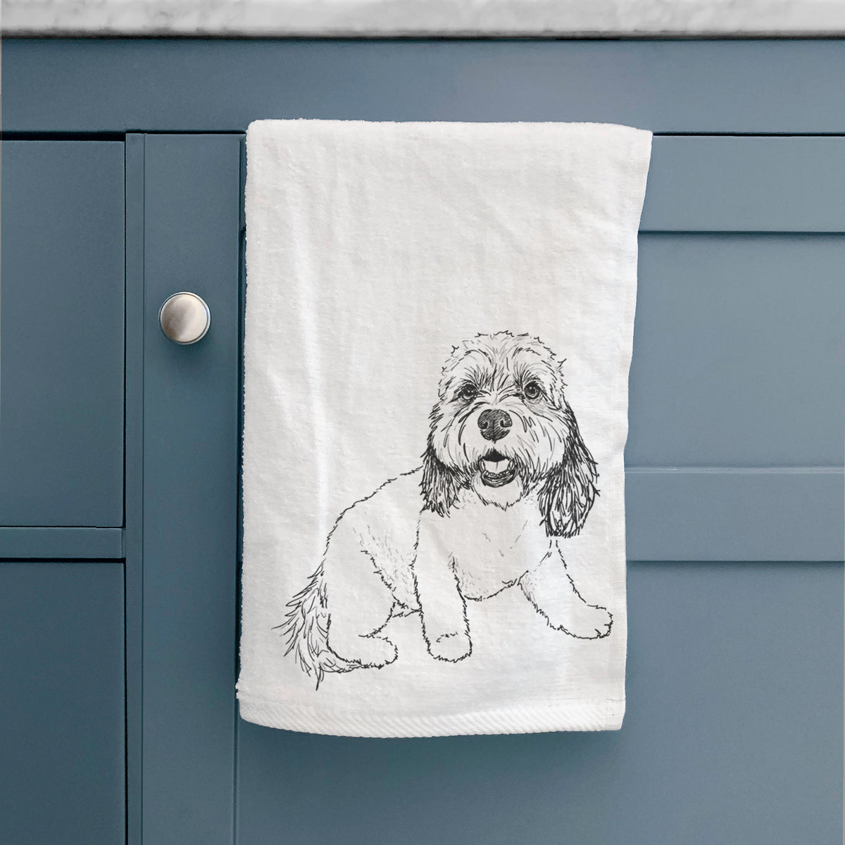 Doodled Max the Cavanese Decorative Hand Towel