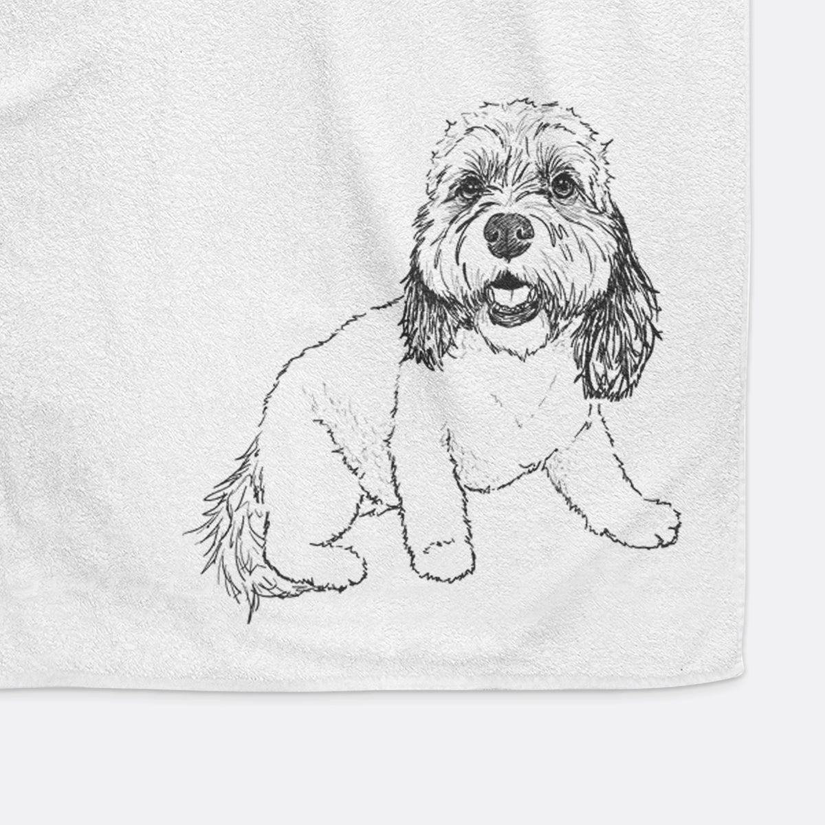 Doodled Max the Cavanese Decorative Hand Towel