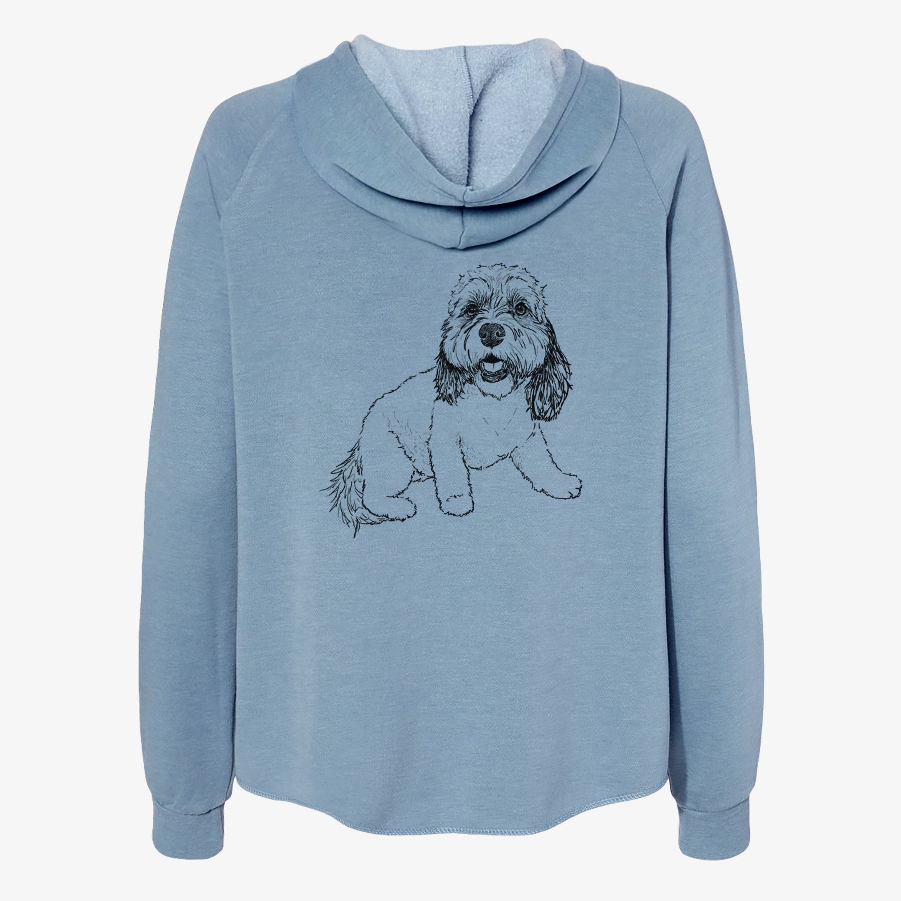 Doodled Max the Cavanese - Women's Cali Wave Zip-Up Sweatshirt