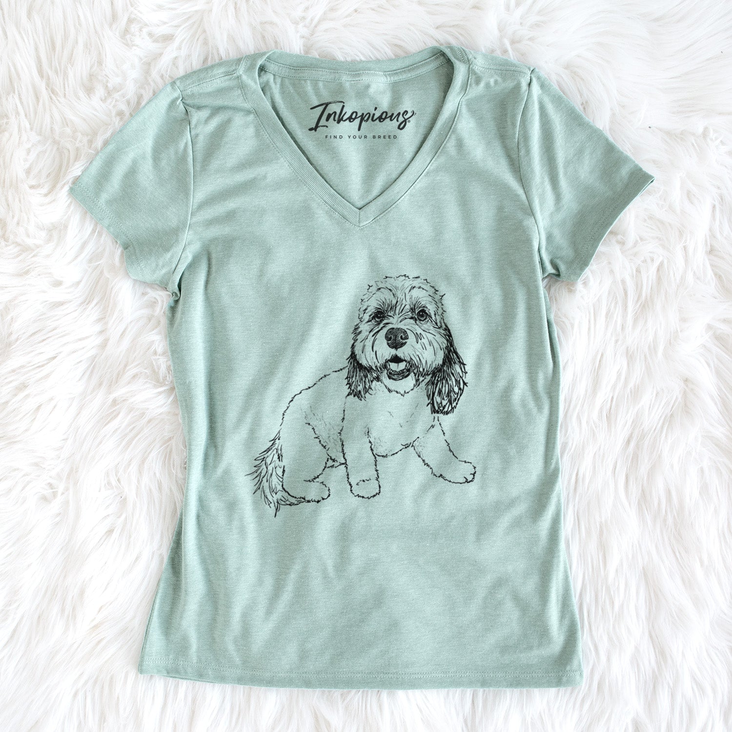 Doodled Max the Cavanese - Women's Perfect V-neck Shirt