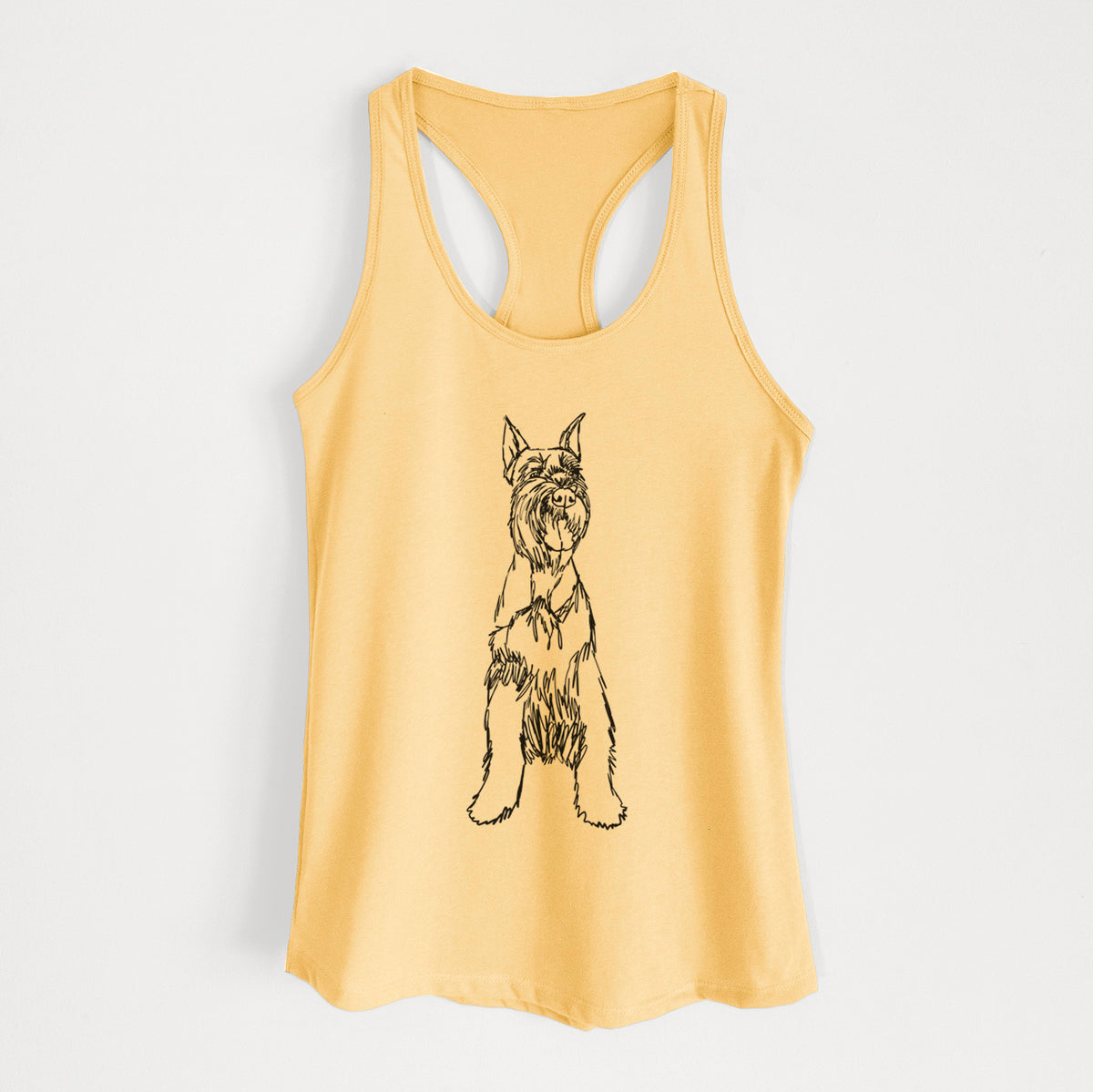 Doodled Mayze the Giant Schnauzer - Women's Racerback Tanktop