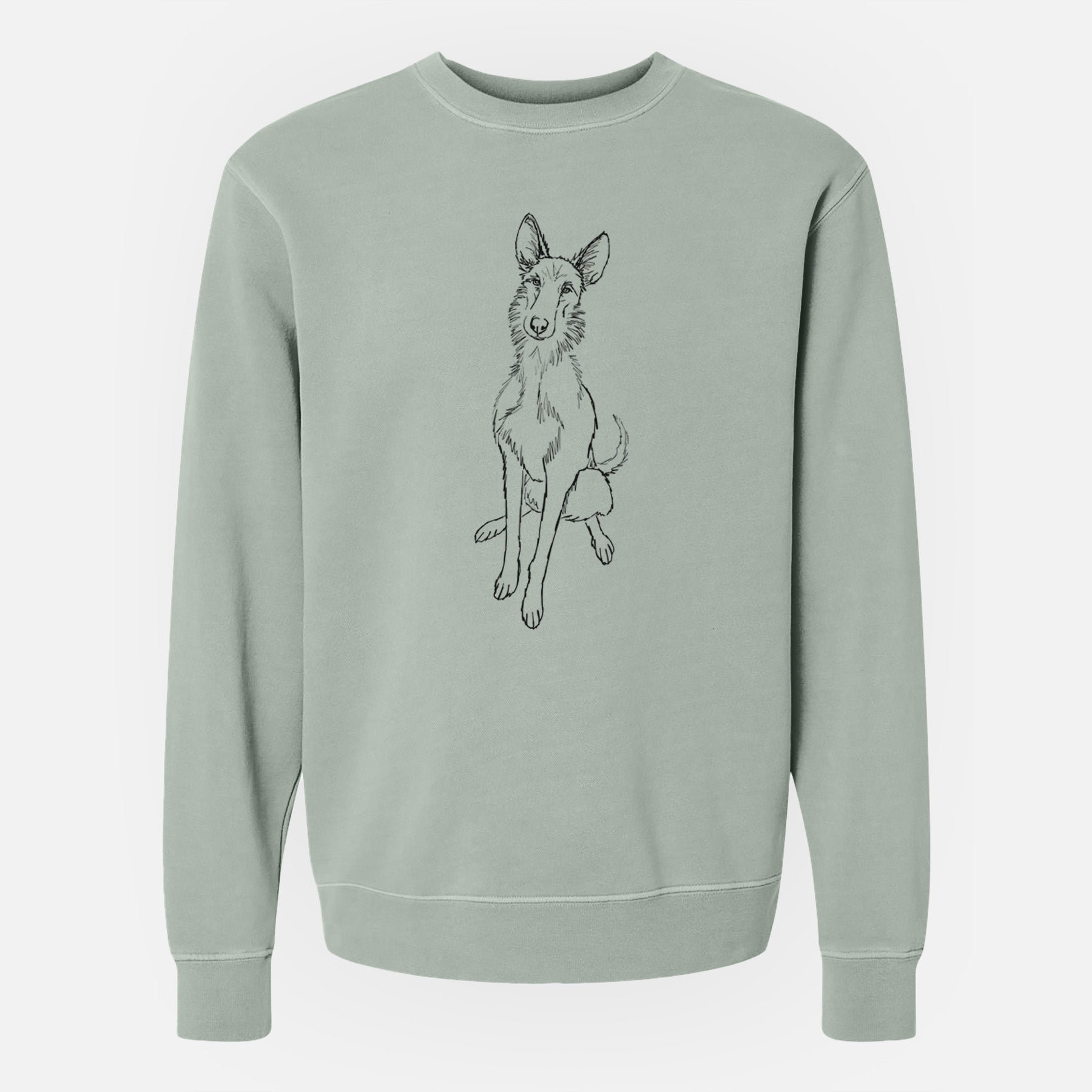 Doodled Mayze the Ibizan Sighthound - Unisex Pigment Dyed Crew Sweatshirt