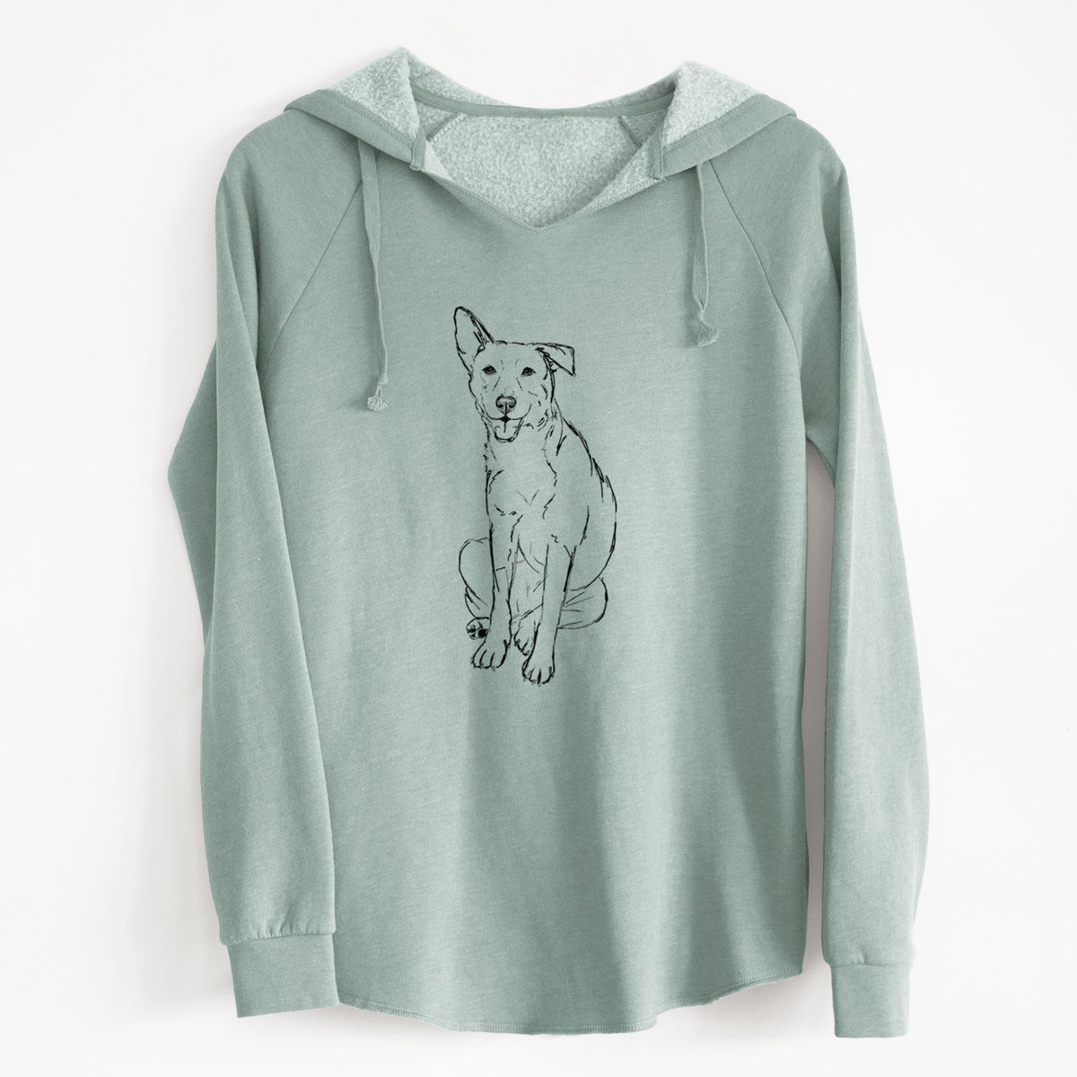 Doodled Mendel the Mixed Breed - Cali Wave Hooded Sweatshirt