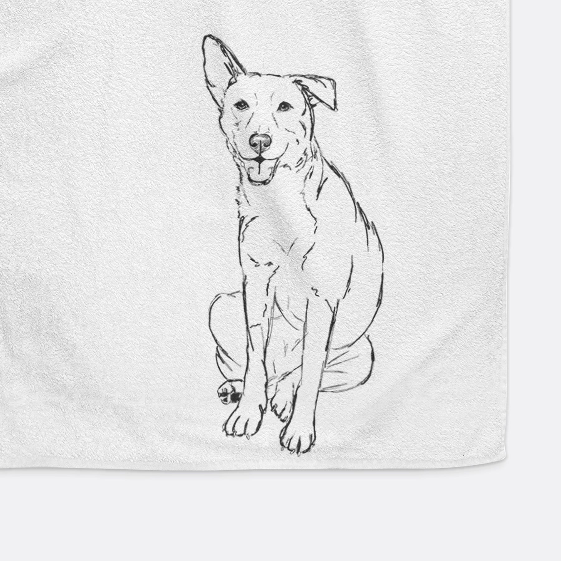 Doodled Mendel the Mixed Breed Decorative Hand Towel