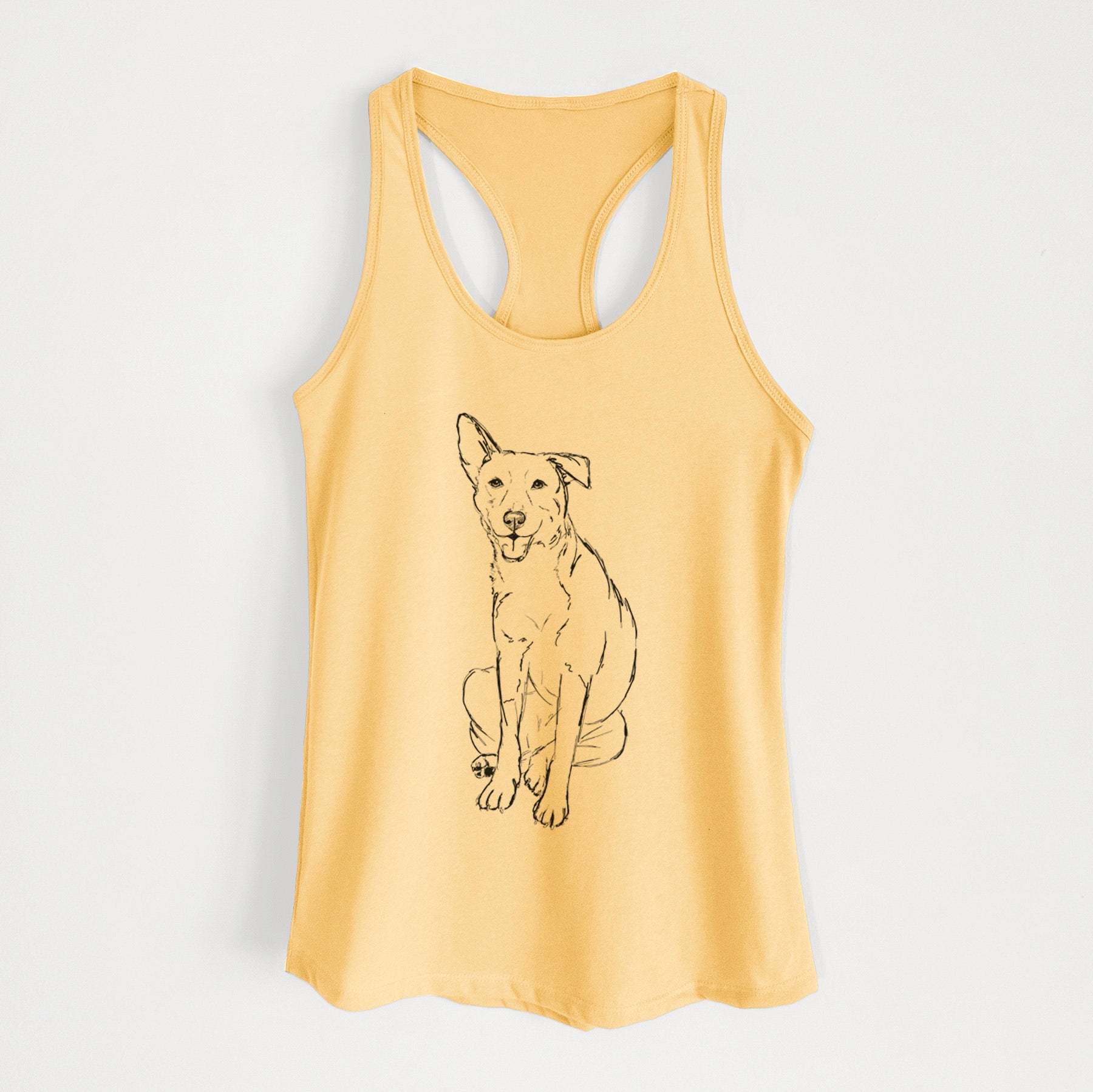 Doodled Mendel the Mixed Breed - Women's Racerback Tanktop