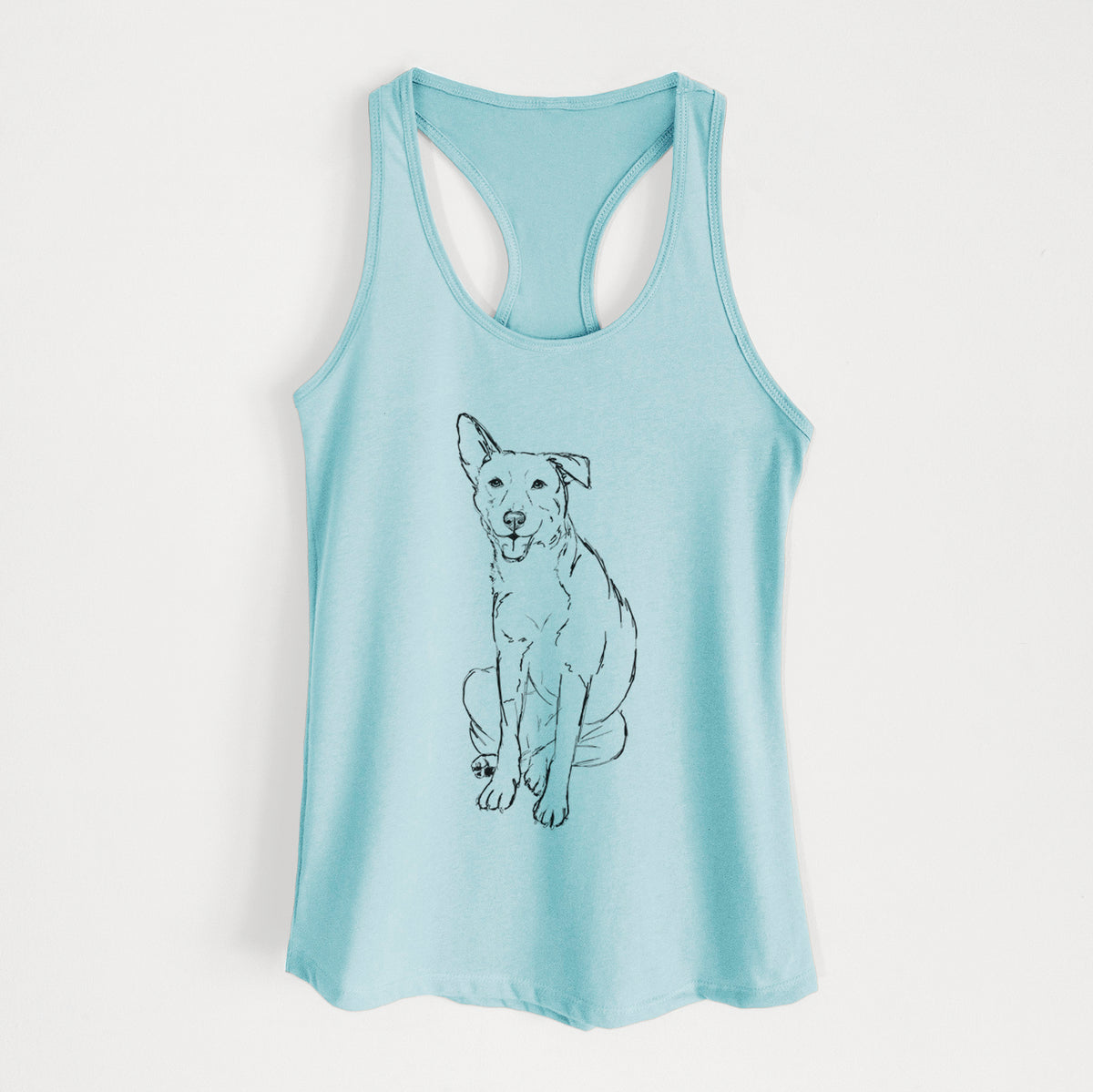 Doodled Mendel the Mixed Breed - Women&#39;s Racerback Tanktop