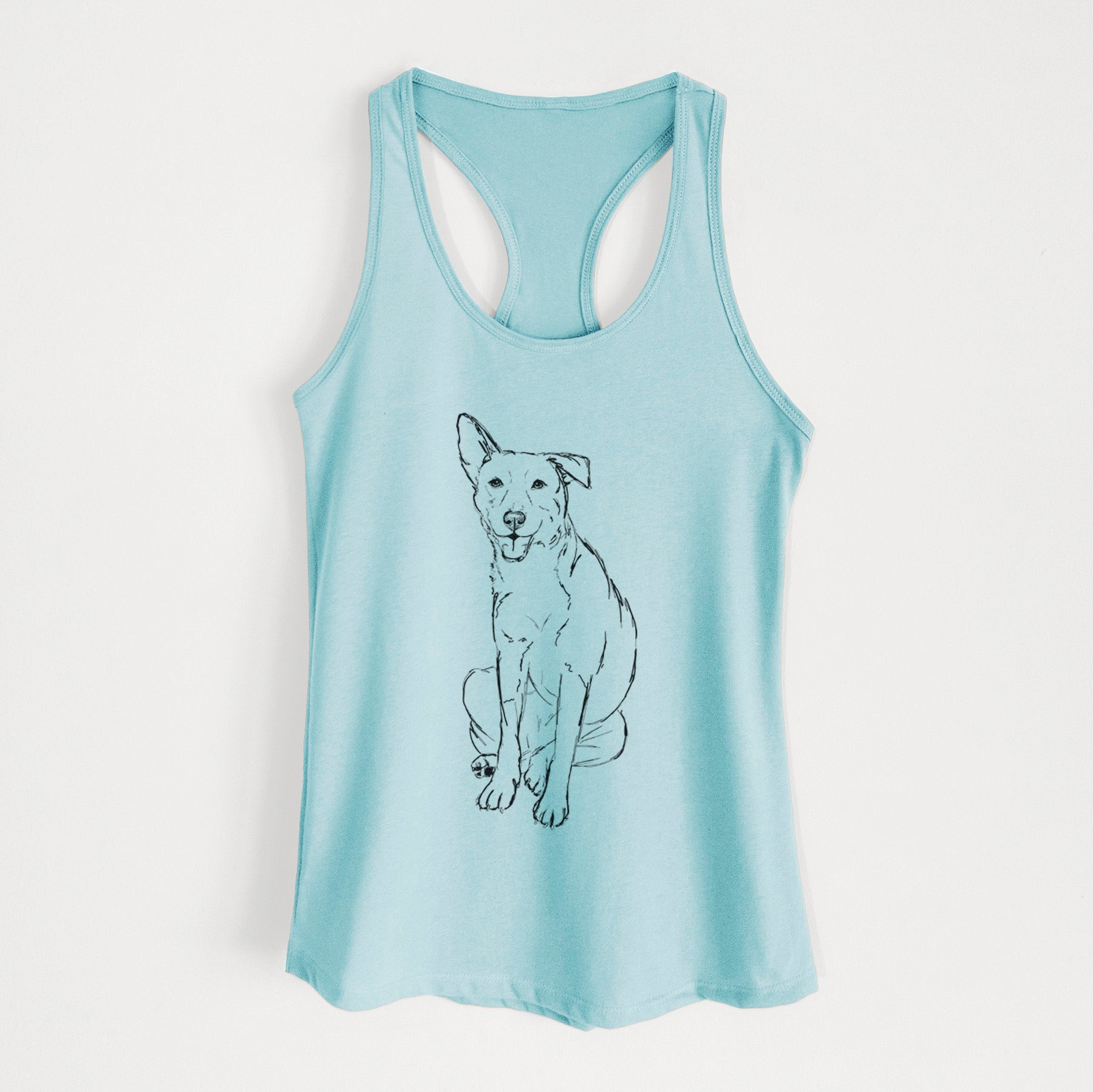 Doodled Mendel the Mixed Breed - Women's Racerback Tanktop