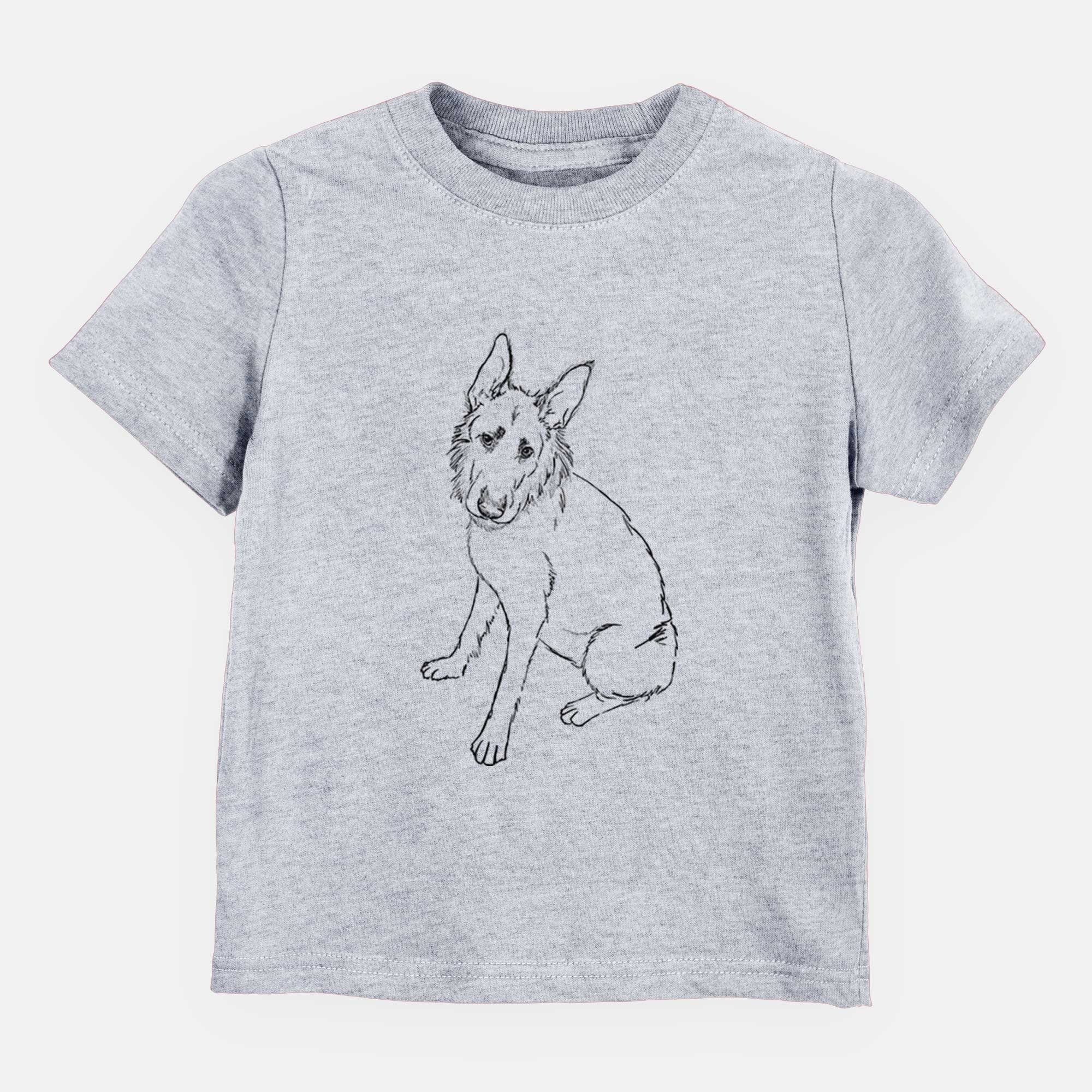 Doodled Mer the Irish Wolfhound German Shepherd Mix - Kids/Youth/Toddler Shirt