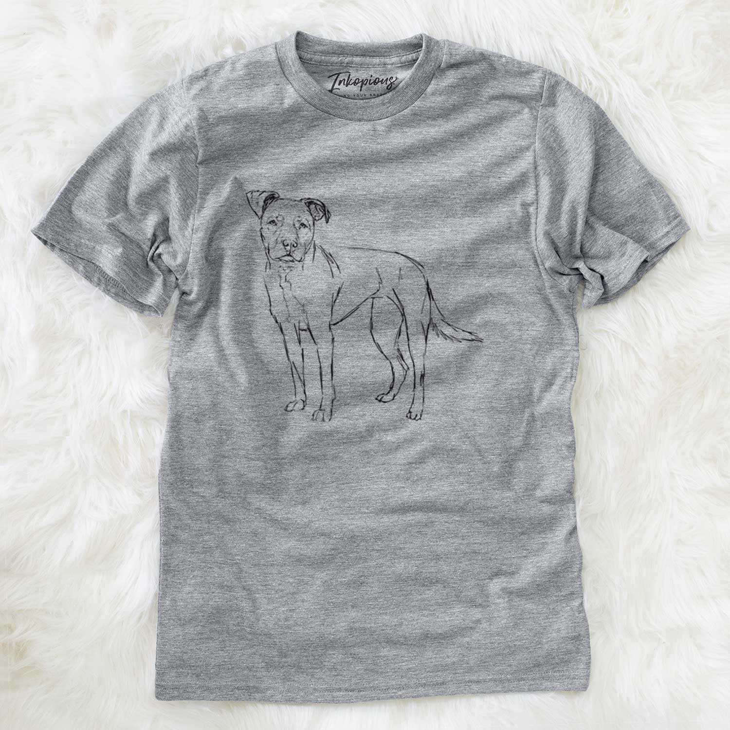 Doodled Mercy the American Staffordshire Terrier - Unisex Crewneck