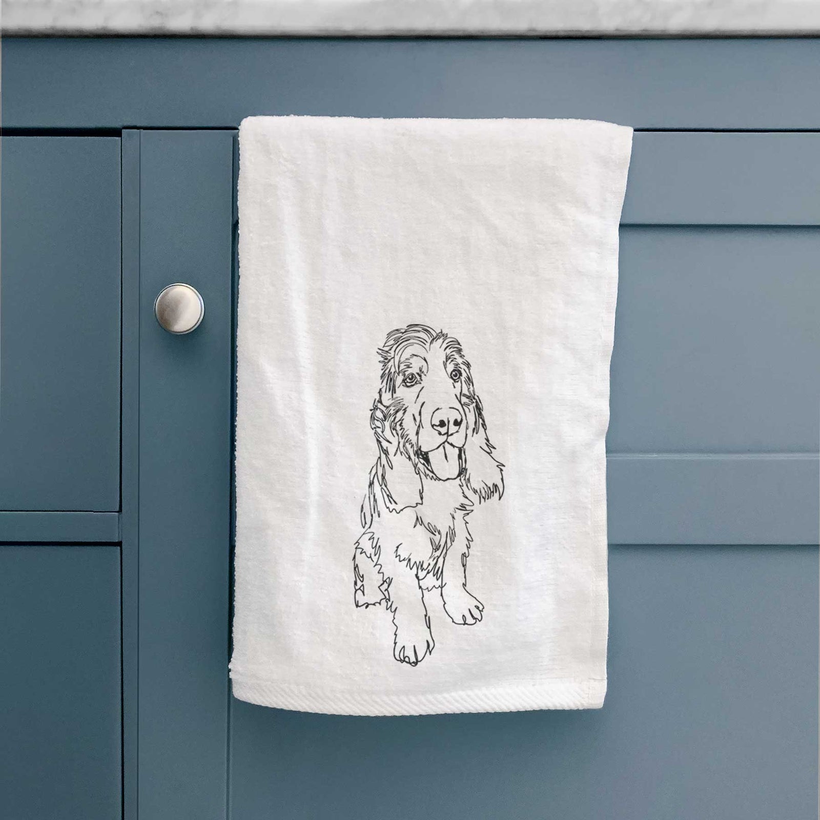 Doodled Merlin the Cocker Spaniel Decorative Hand Towel