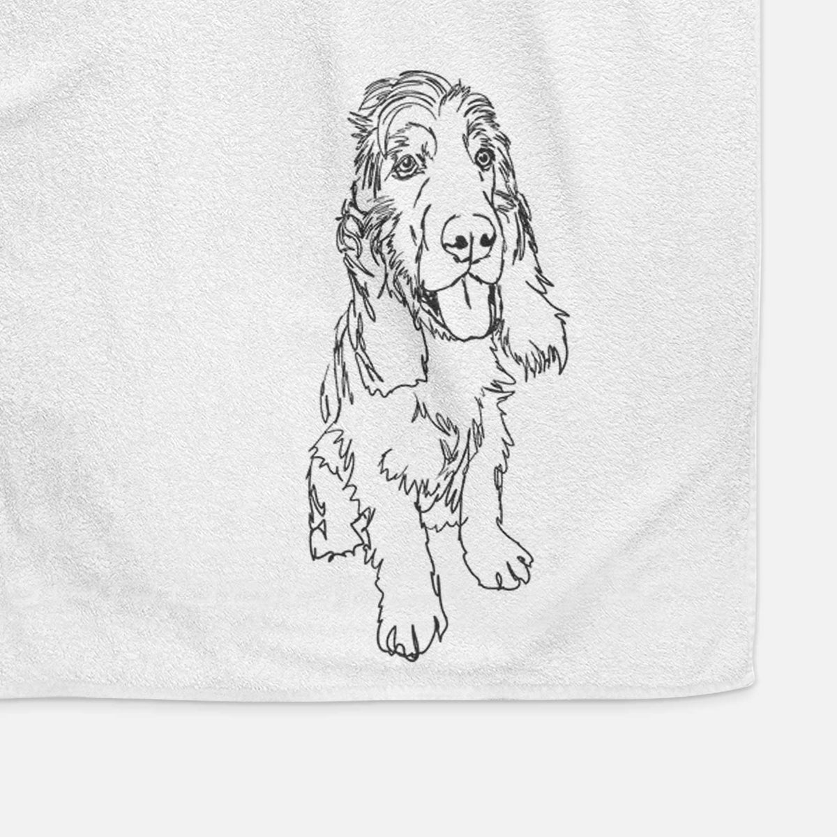 Doodled Merlin the Cocker Spaniel Decorative Hand Towel