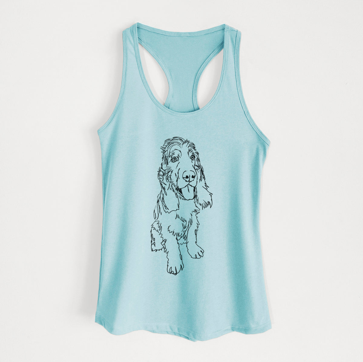 Doodled Merlin the Cocker Spaniel - Women&#39;s Racerback Tanktop