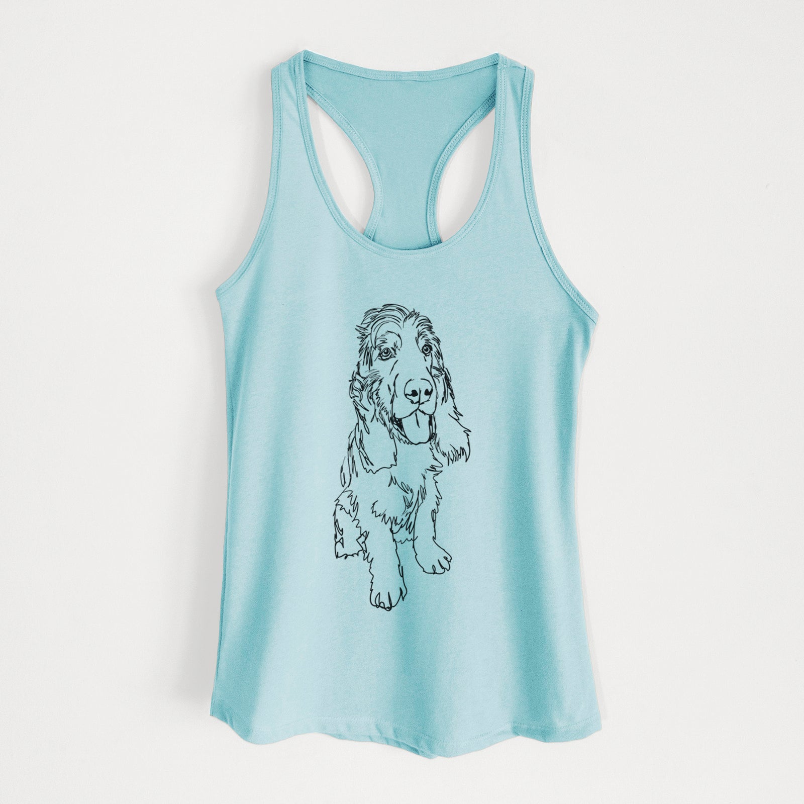 Doodled Merlin the Cocker Spaniel - Women's Racerback Tanktop