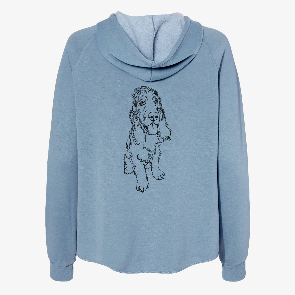 Doodled Merlin the Cocker Spaniel - Women's Cali Wave Zip-Up Sweatshirt