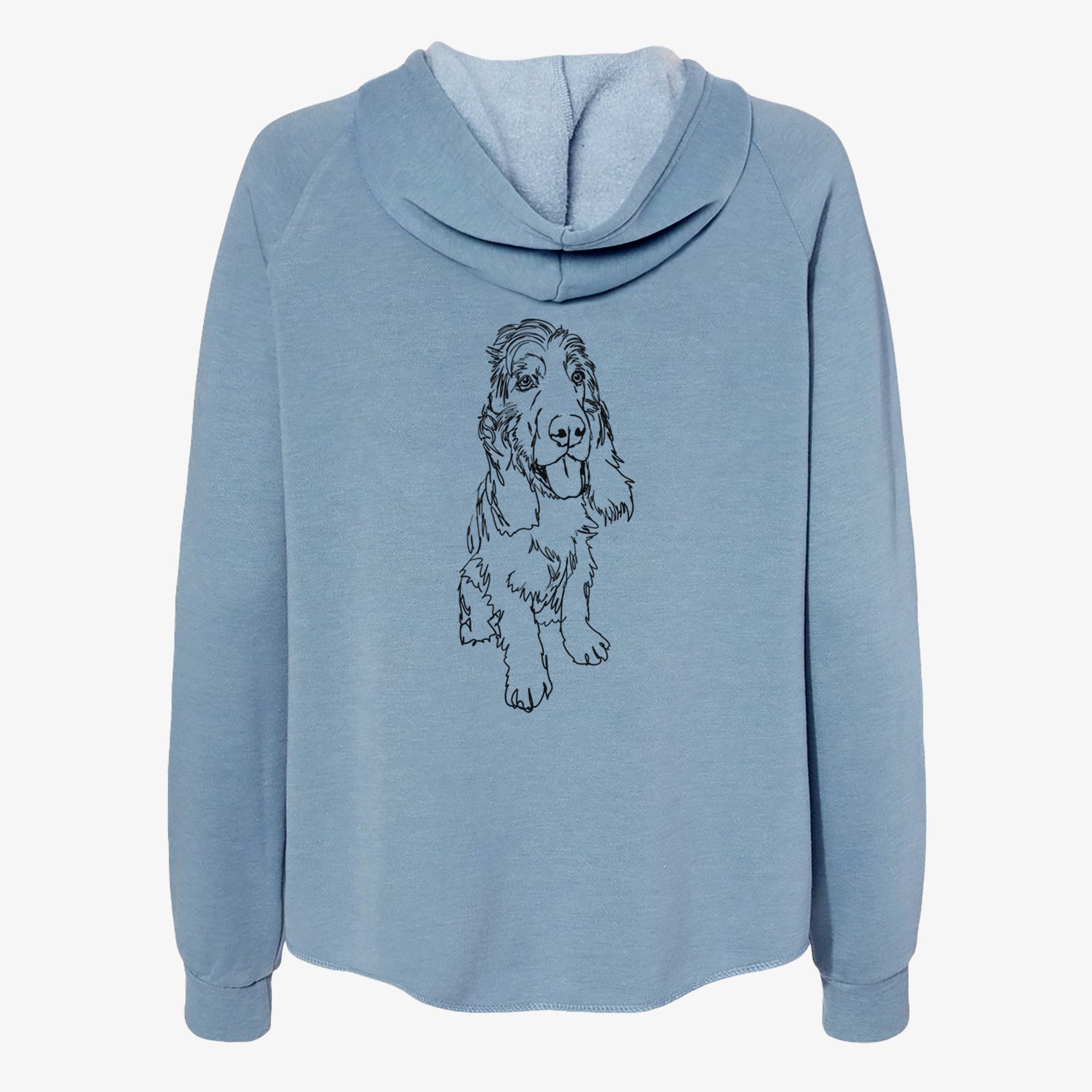 Doodled Merlin the Cocker Spaniel - Women's Cali Wave Zip-Up Sweatshirt