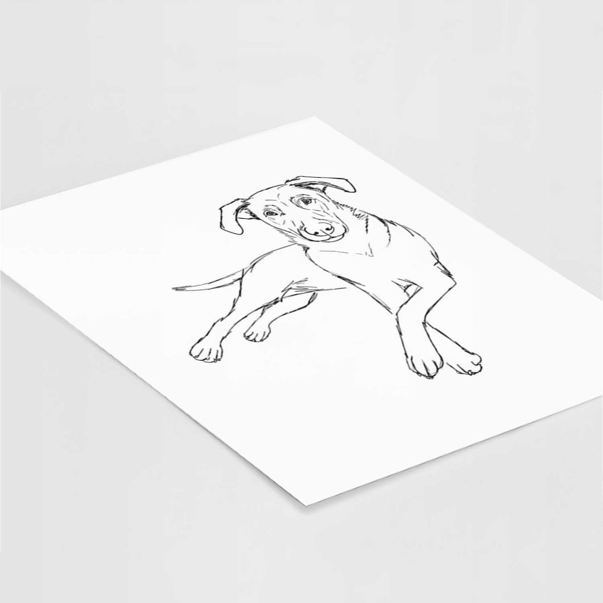 Doodled Miller the Lab Mix Art Print